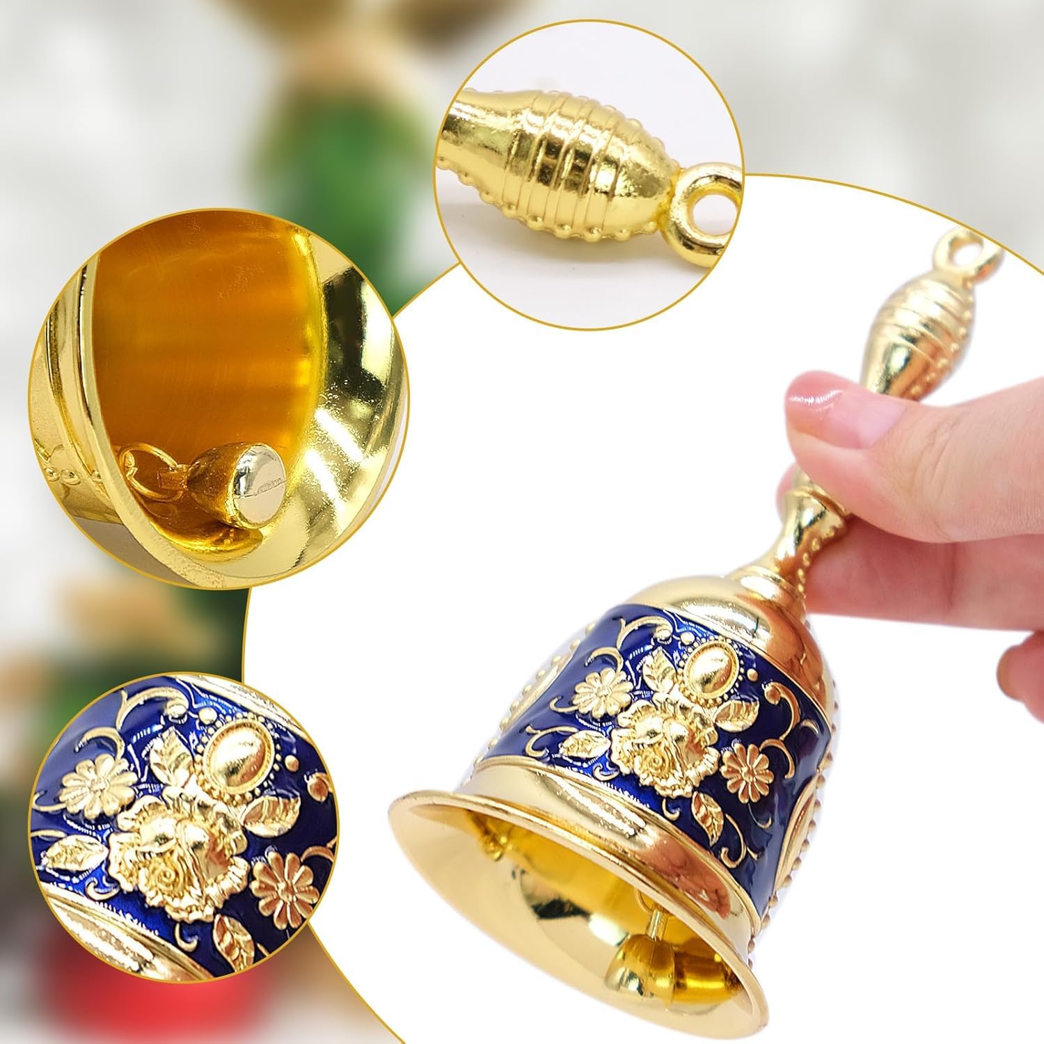 Handbell, Small Hand Bell Hand Call Bells Wedding Bells, Table Bell Service Bell For Restaurant, Hotel, Shops, Pet Training Bell