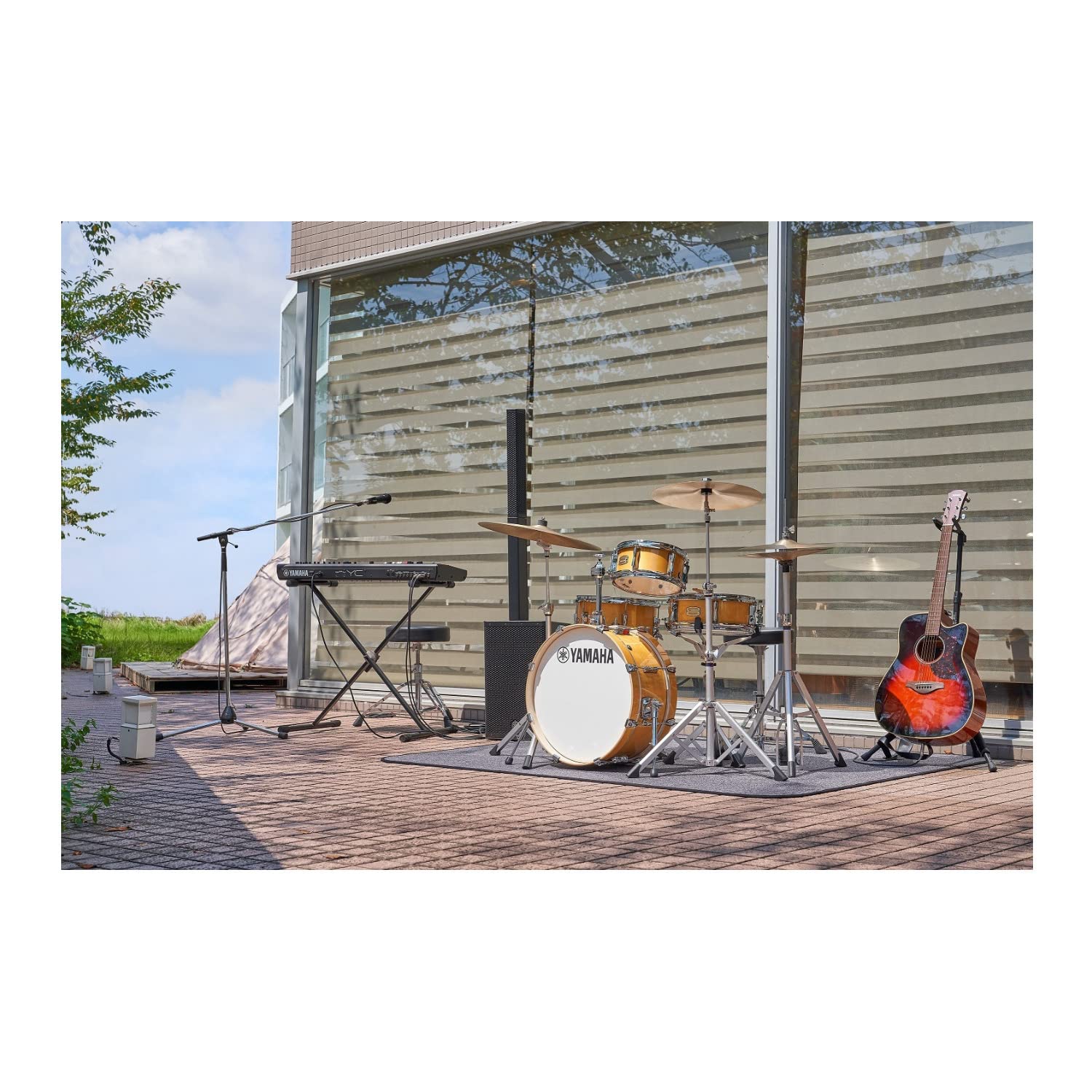 Yamaha Stage Custom Hip - Natural Wood One-Box 4Pc Shell Sbp0F4Hnw