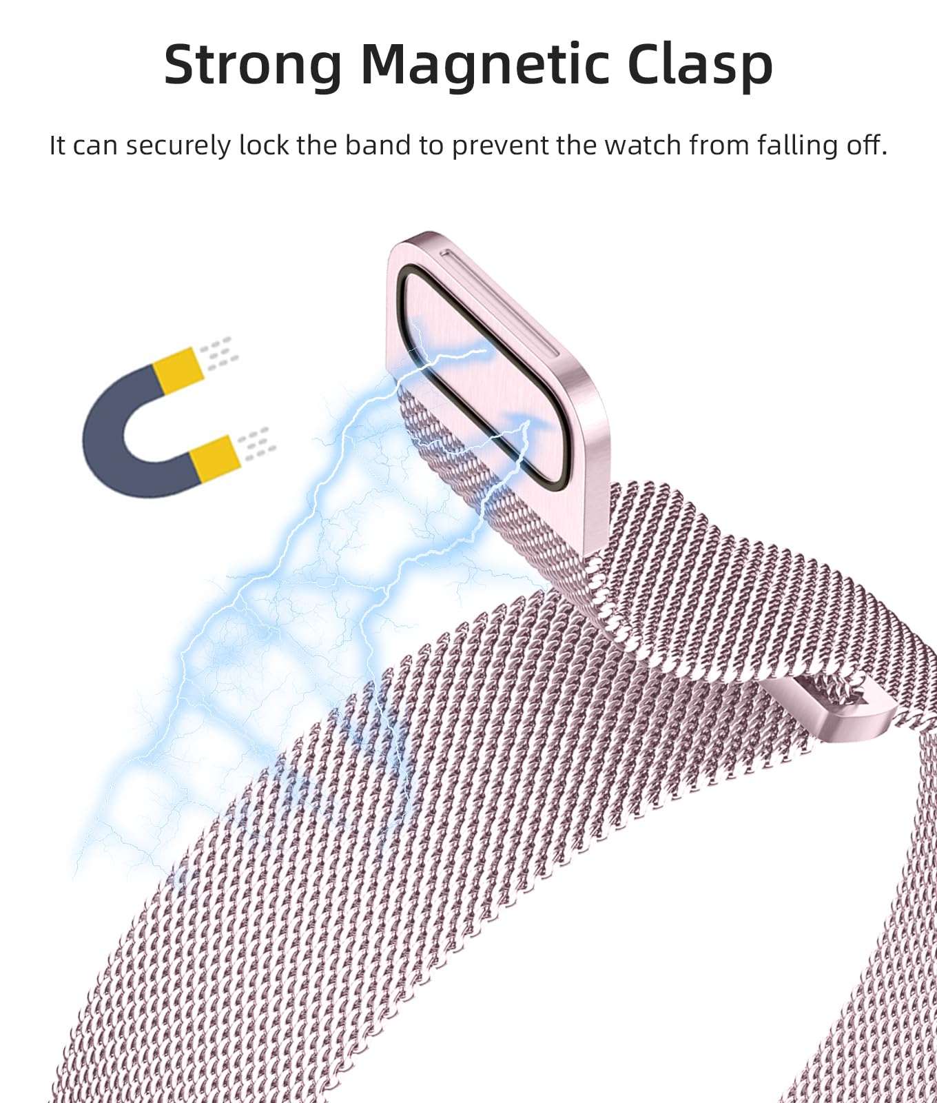 Magnetic Bands Compatible With Apple Watch Band 46Mm 42Mm 44Mm 45Mm 49Mm 40Mm 38Mm 41Mm, Dressy Stylish Stainless Steel Mesh Loo