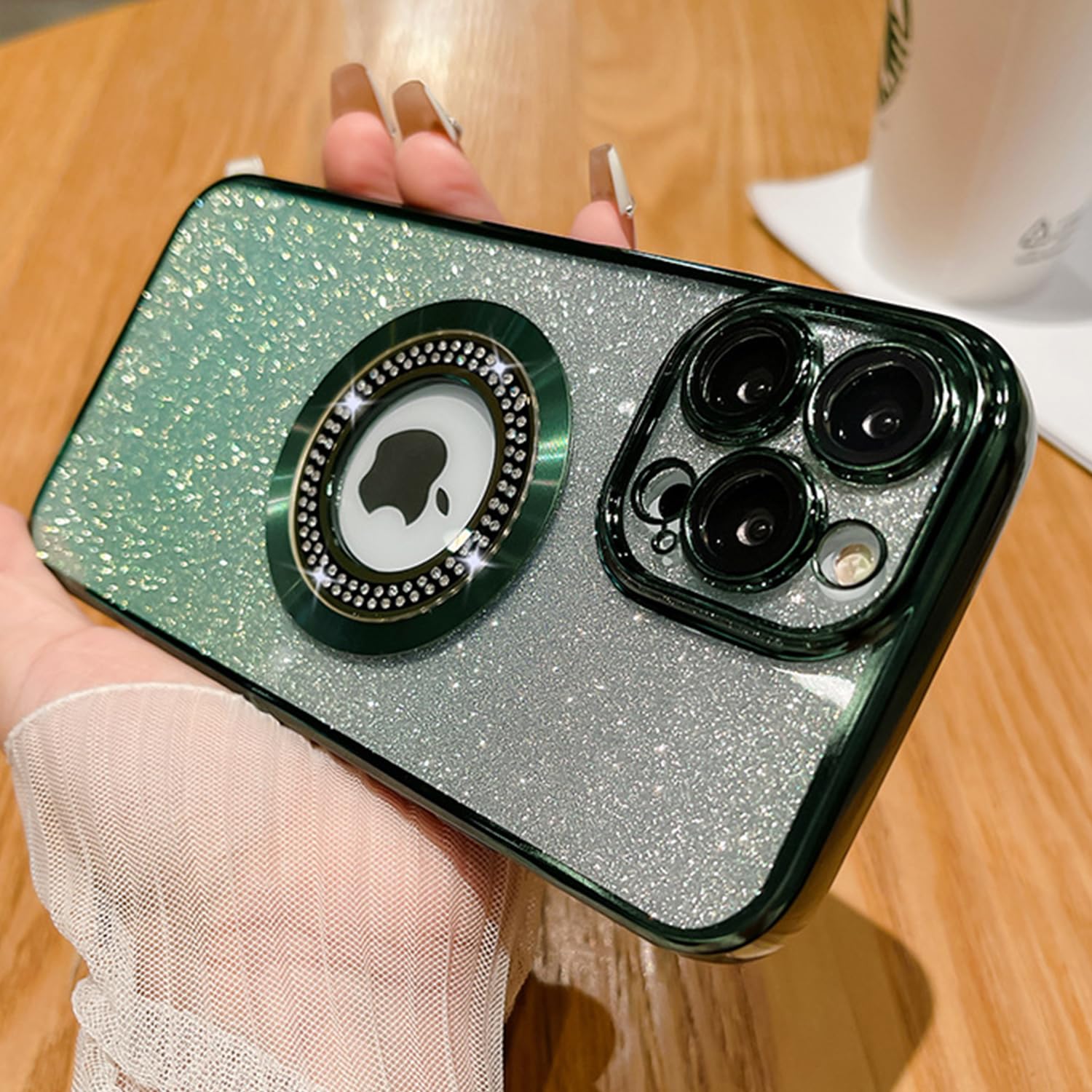 Misscase For Iphone 13 Pro Magnetic Case Compatible With Magsafe,Full Protection Slim Shockproof Anti Scratch Glitter Case With