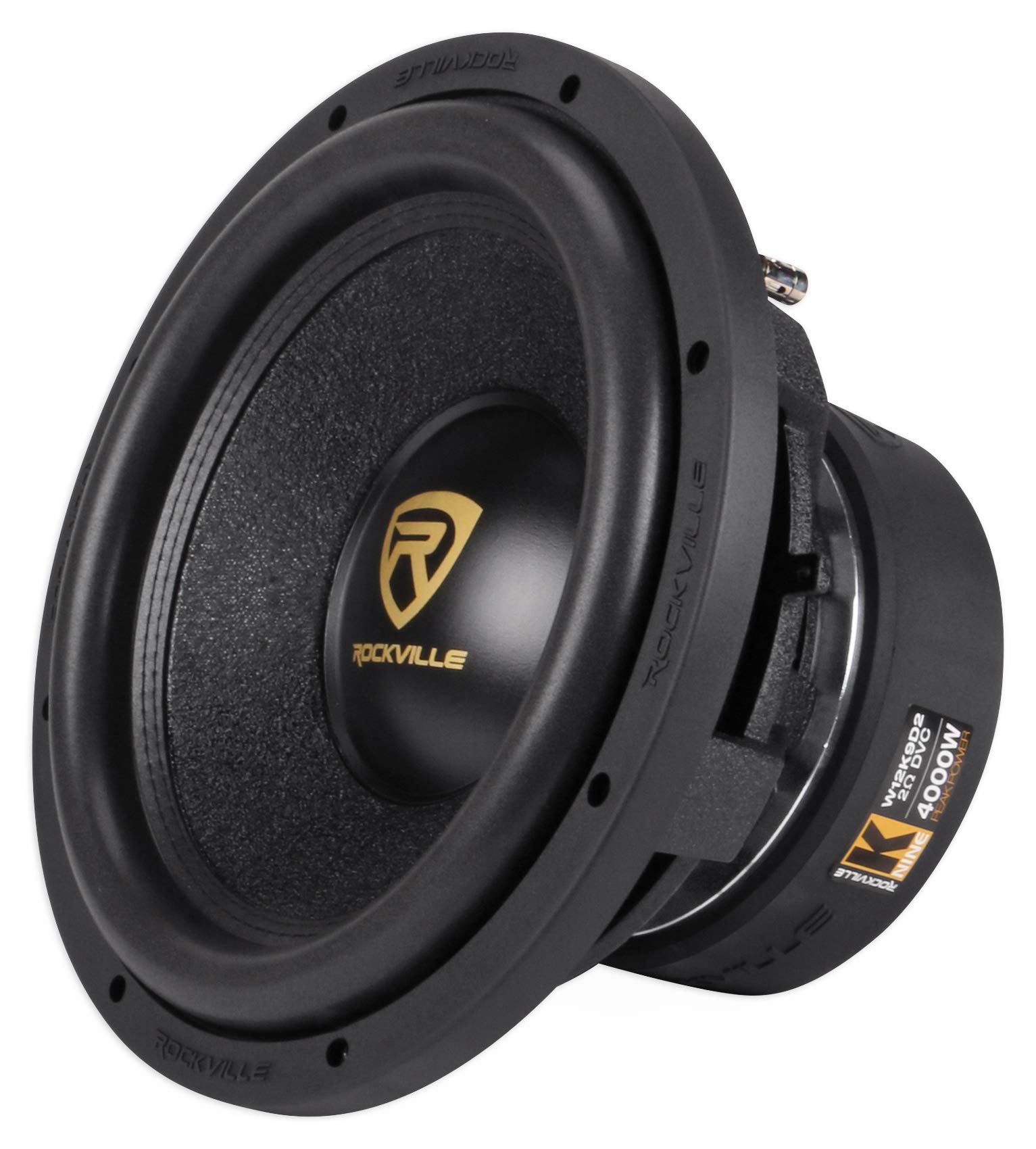 Rockville W12K9D2 V3 12'' K9 V3 4000W Peak/1000W Rms Car Subwoofer Dvc 2 Ohm Sub