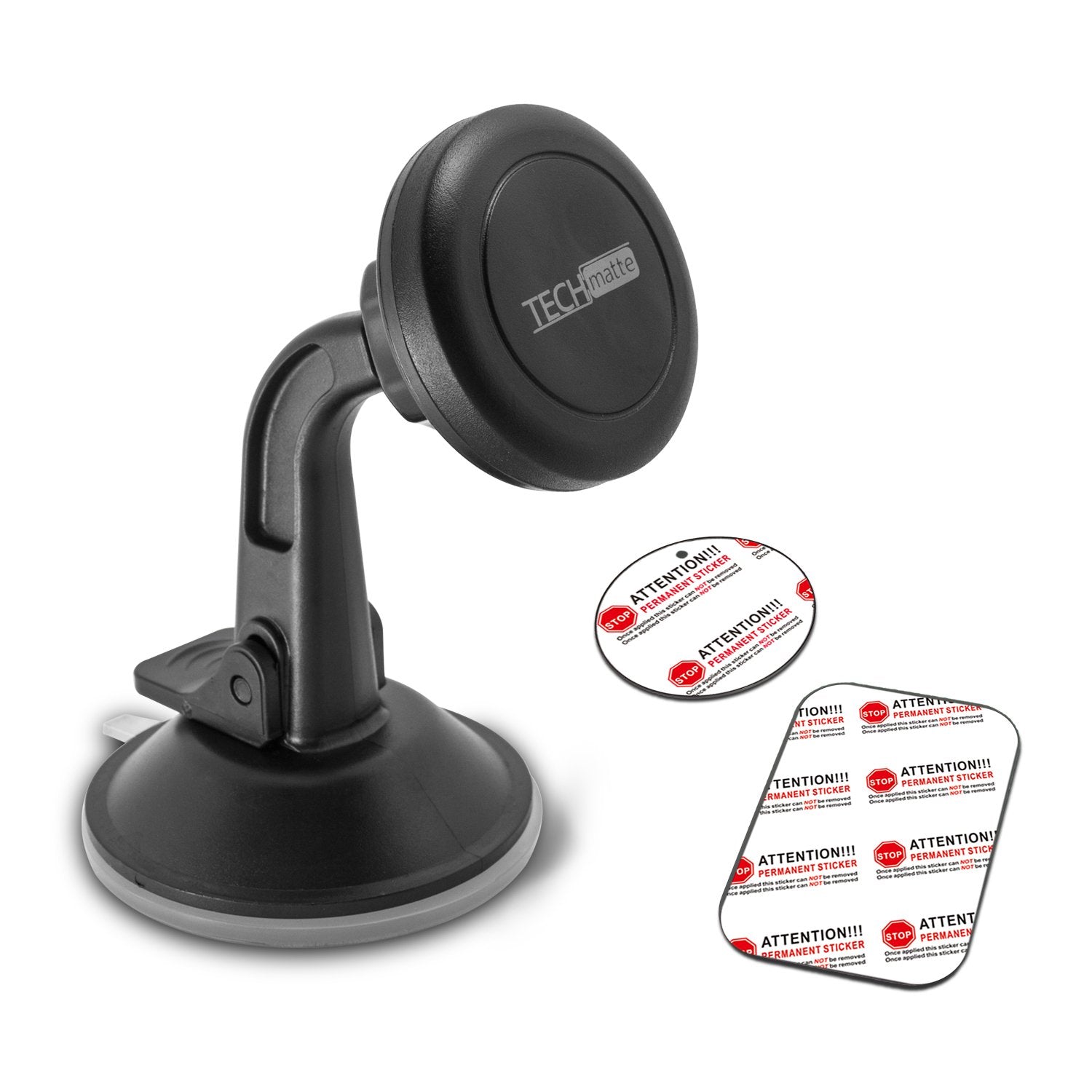 Techmatte Car Phone Mount Magnetic Dashboard Mounted Car Phone Holder Universal Smartphone Compatibility With Strong Magnetic Te
