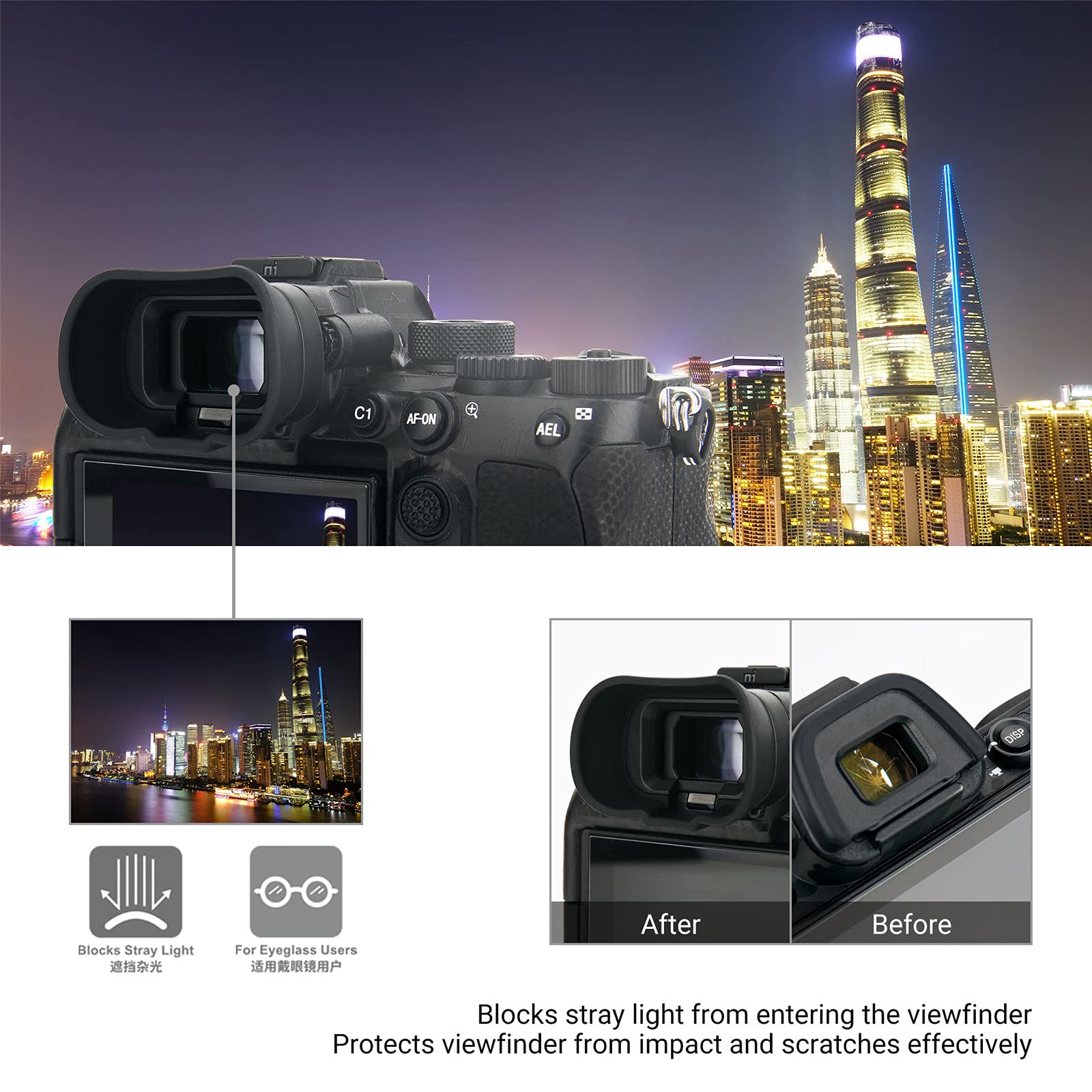 Soft Silicon Camera Viewfinder Eyecup Eye Cup Eyepiece Replacement For Sony Alpha A7R V A7Rv A7R5 A7 Iv A7M4 A7Iv A9Iii A1 A7S I