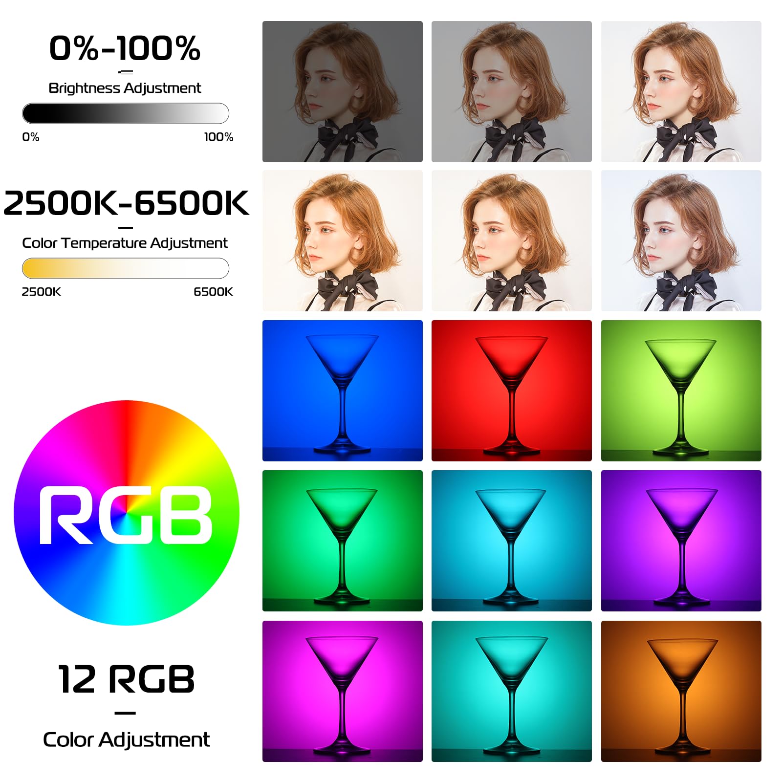 Ulanzi Vl66 Rgb Adjustable Rechargeable 2500 6500K   Mini Video Portable Light On Camera, 2000Mah Cri95+ Dimmable, Ultra Bright