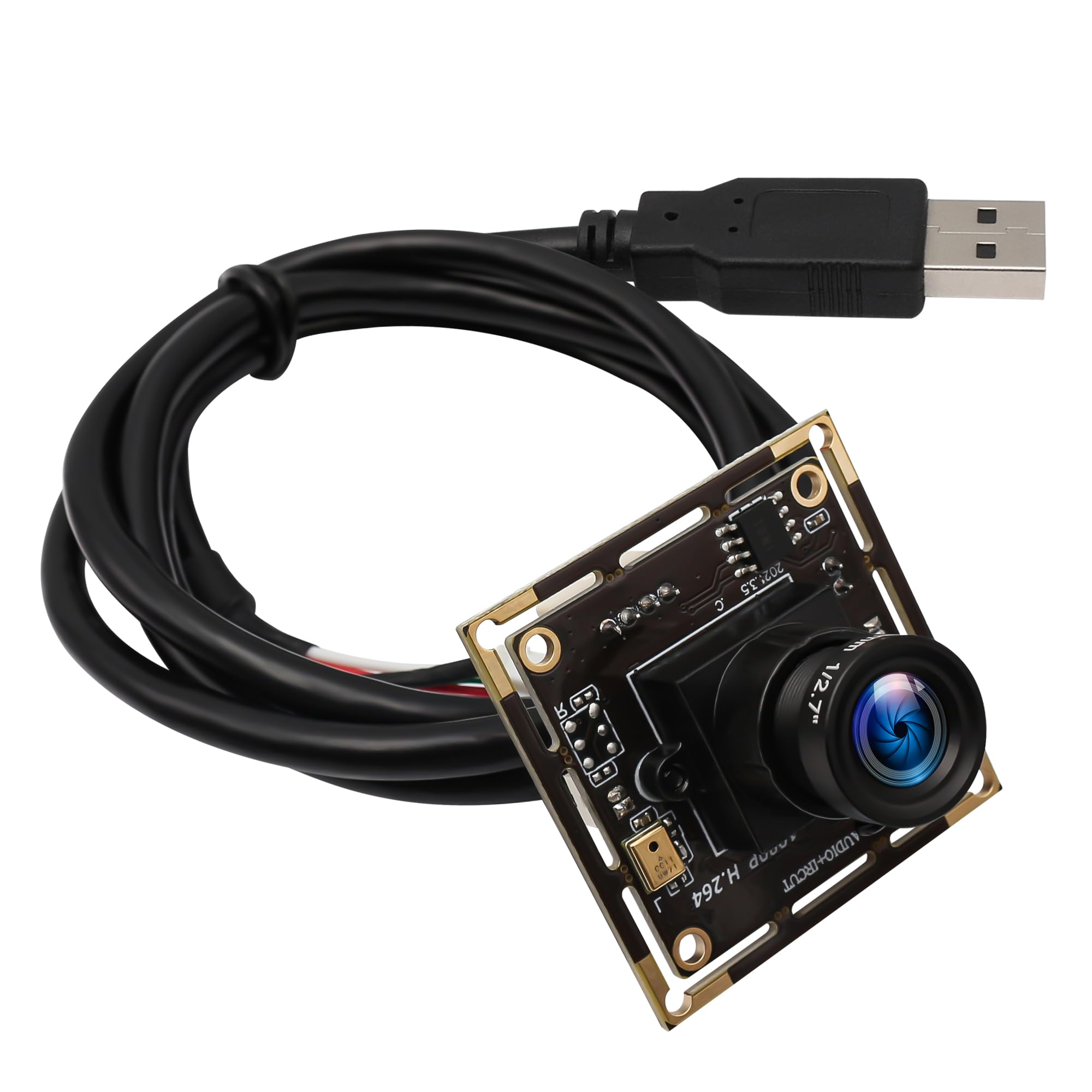Elp 3.6Mm Lens Raspberry Pi 1080P H.264 Microphone Pc Web Usb Security Camera For Computer Mini Uvc Usb2.0 Video Audio Webcam Board 2Mp Cmos Ar0330 Lightburn Laser Camera For Laptop