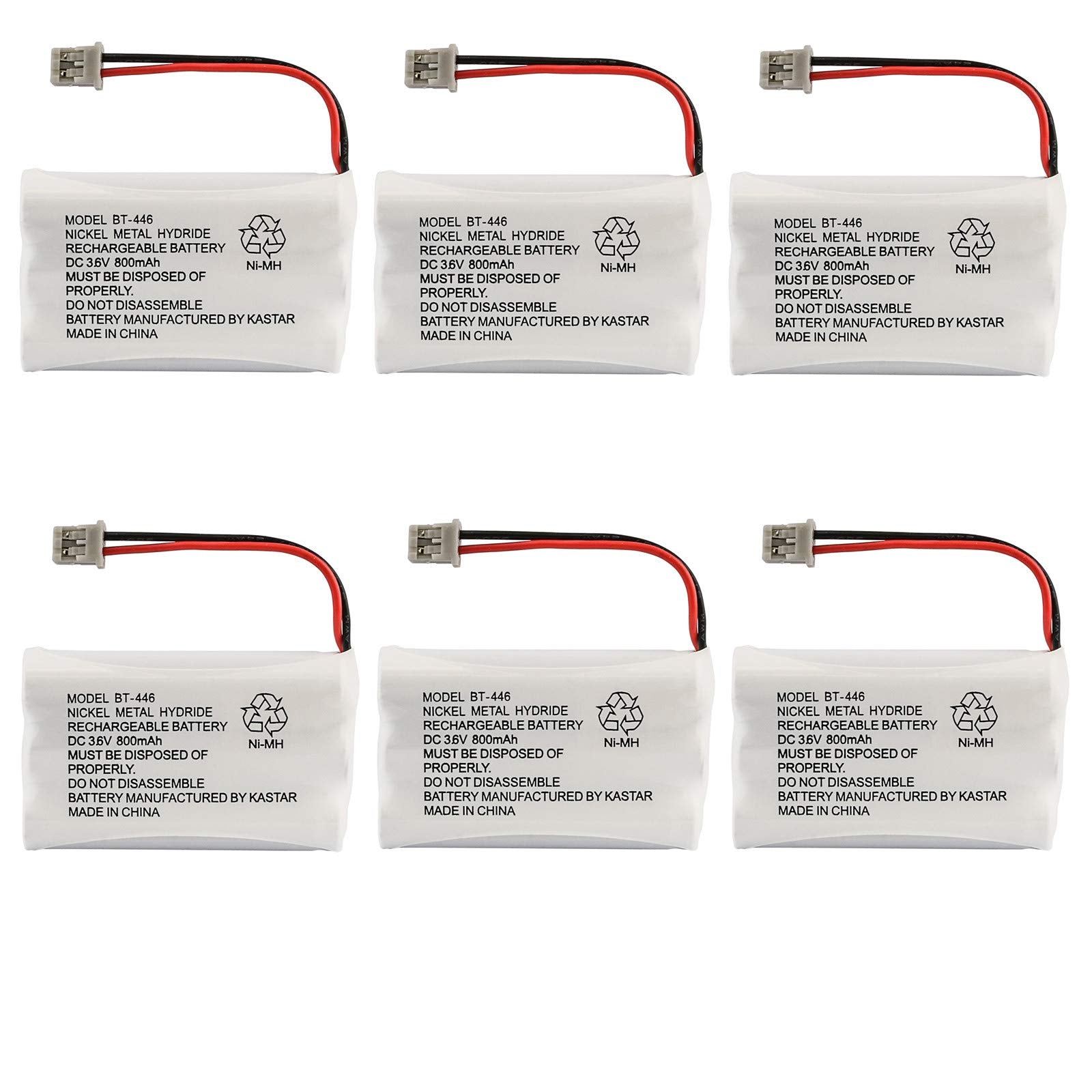 Uniden Bbty0504101 Model Bt446 Nickel Metal Hydride Rechargeable Cordless Phone Batteries (Pack Of 6) For Use With T94 Series, T