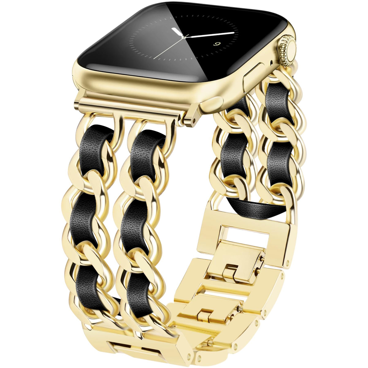 Jr.Dm Gold Watch Bands For Women Compatible With Apple Watch Band Leather 38Mm 40Mm 41Mm 42Mm (S10) Adjustable Metal Band Cowboy