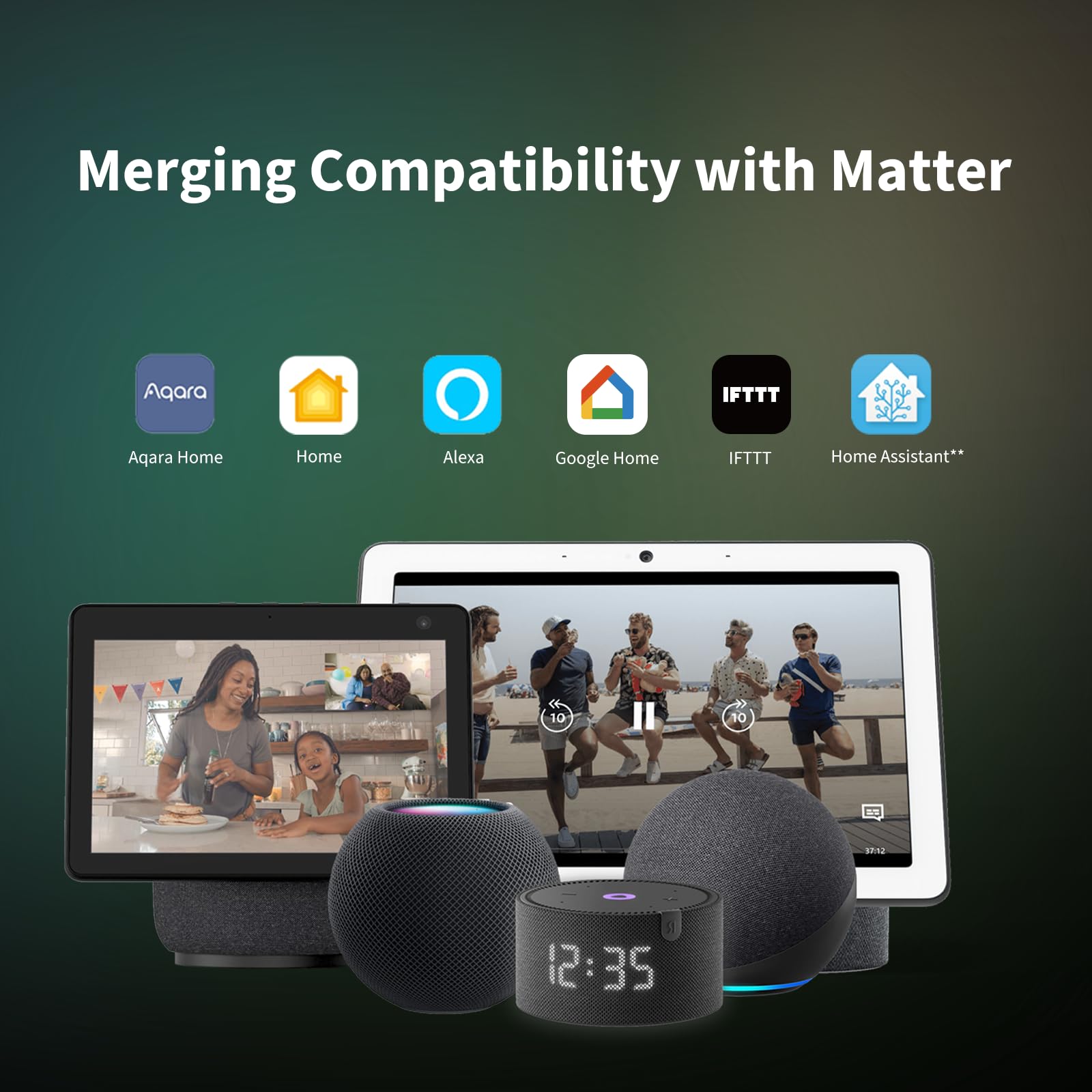 [Upgraded Version] Aqara Dual Relay Module T2 With Matter, Requires Aqara Zigbee 3.0 Hub, Dry Contact Mode For Garage Doors And