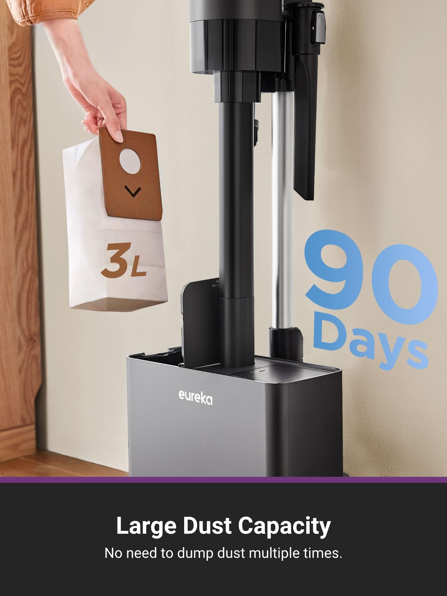 Eureka Cordless Vacuum Cleaner, Vacuum Cleaner For Home Rechargeable, Lightweight Stick Vacuum For Hardwood And Pet Hair, Blue W