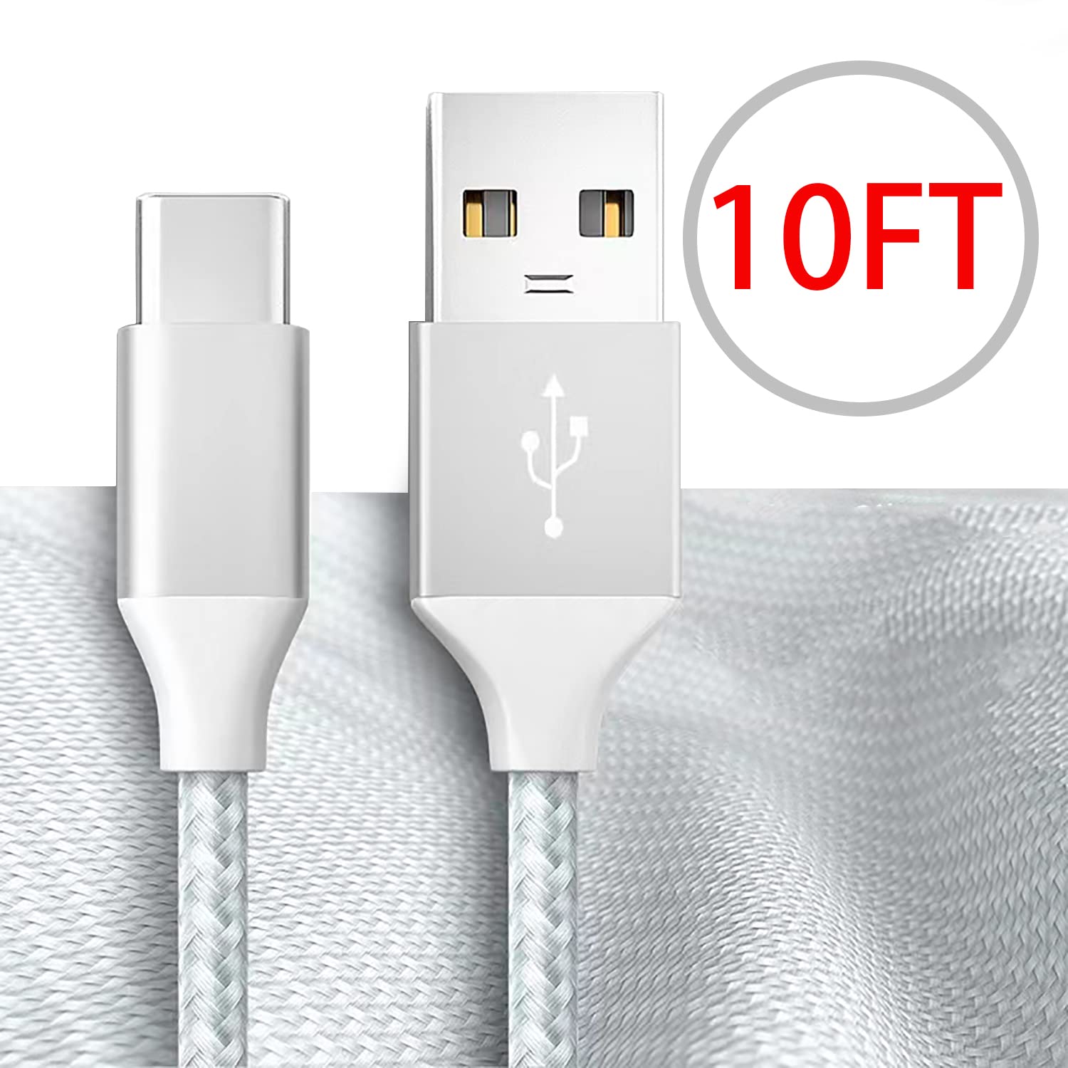 10Ft Usb To Type C Fast Charger Cable Cord For Ipad Pro 12.9 Inch (3Rd 4Th 5Th Generations), Ipad Pro 11 Inch (1St 2Nd 3Rd Generations), New Ipad Mini 6Th & Ipad Air 4Th Generation Charging Cable