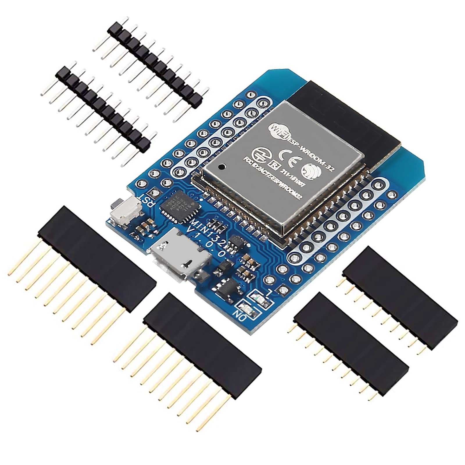 Qccan 3Pcs For Esp32 D1 Mini Nodemcu Esp 32 Wlan Wifi Bluetooth Development Board Base On Esp8266 Compatible With Wemos D1 Mini