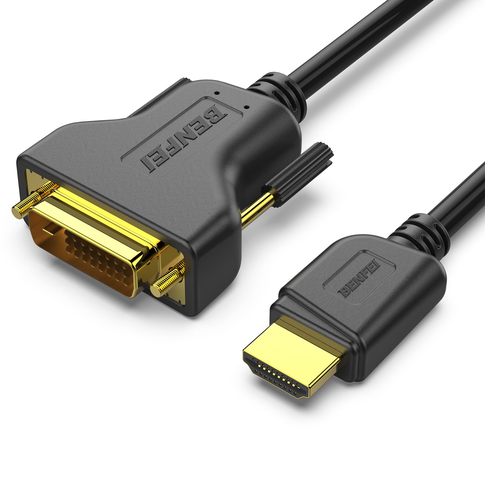 BENFEI HDMI to DVI, Bi Directional DVI-D 24+1 Male to HDMI Male High Speed Adapter Cable Support 1080P Full HD Compatible for Ra