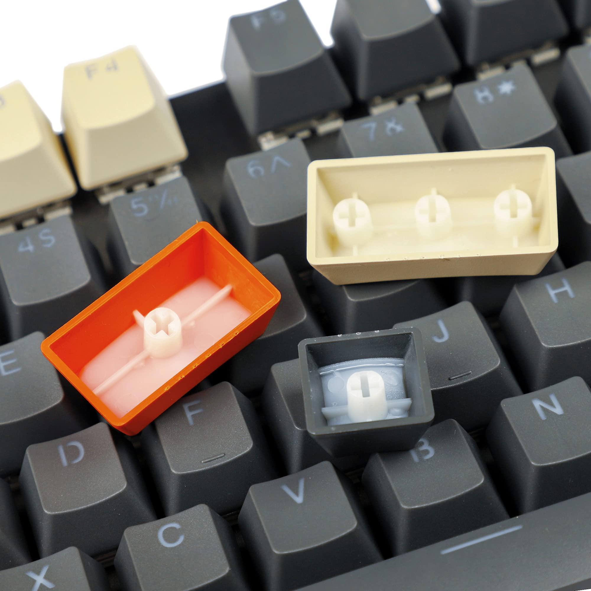 Ymdk Carbon Miami Pbt Double Shot Shine Through Ansi Backlit Keycaps For Mx Mechanical Keyboard Melody 96 Kbd75 68 61 87 104(Only Keycap) (Reversed Carbon)