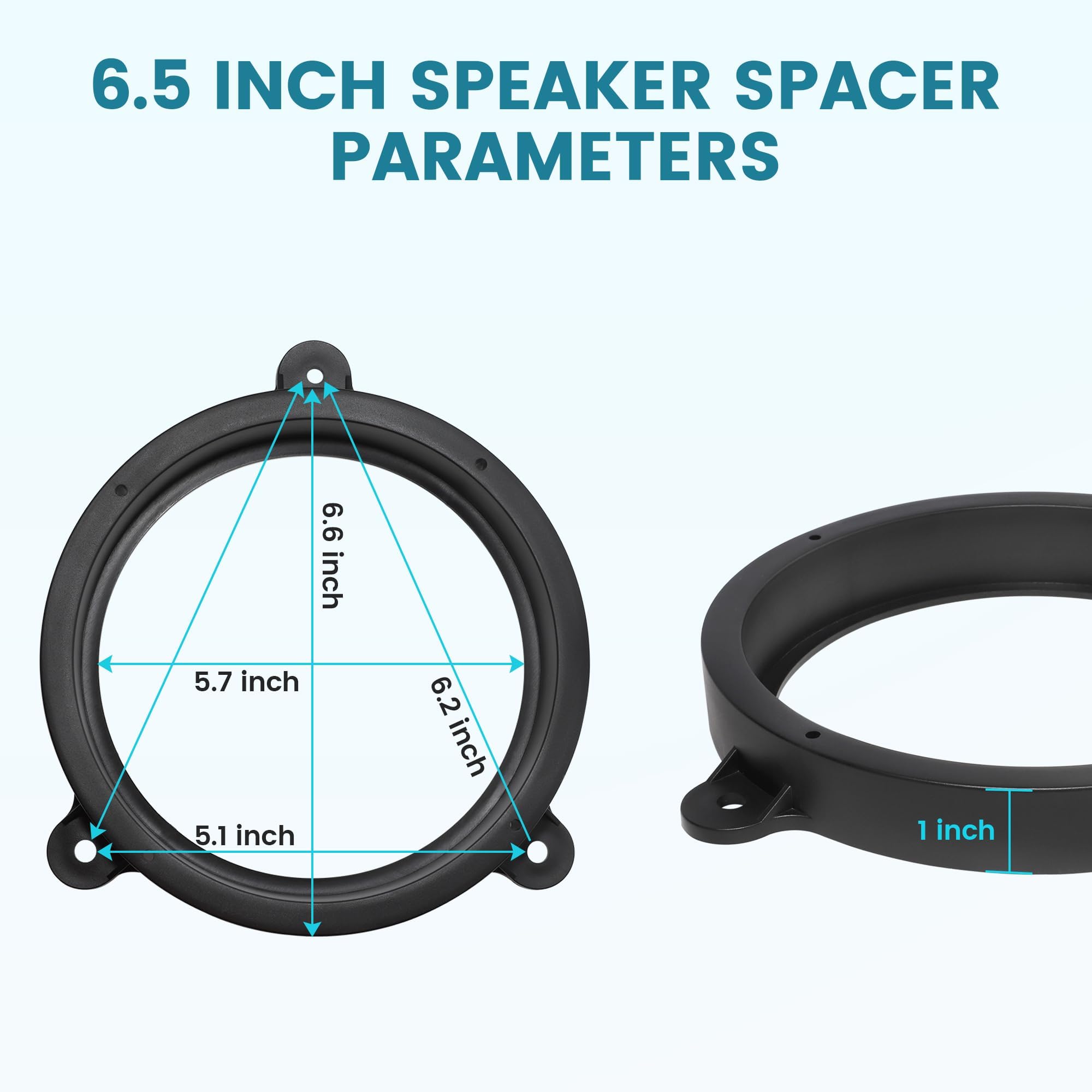 Nuith For Subaru 6.5 Inch Rear Door Speaker Adapter Bracket W/ Speaker Harness 1998 2020 Wrx Forester Impreza Xv Crosstrek Repla