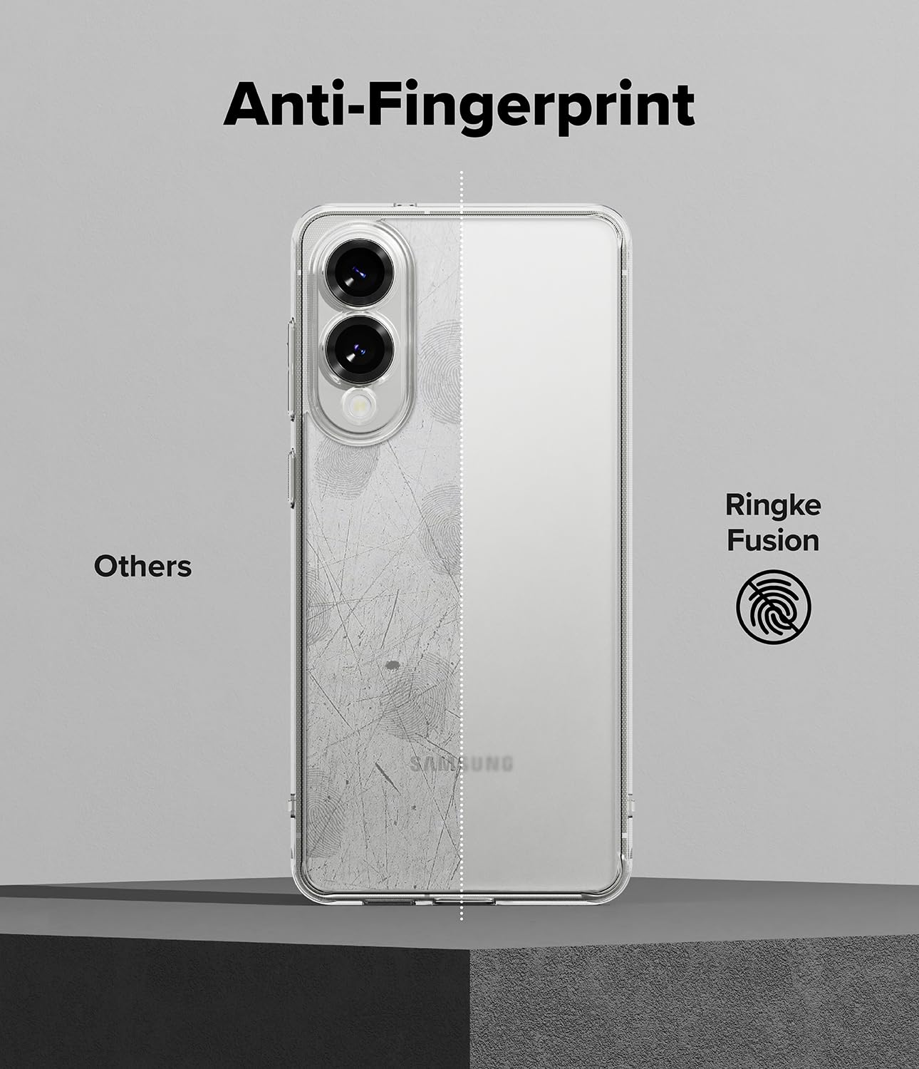 Ringke Fusion [Oil & Dirt Resistant] Compatible With Samsung Galaxy S25 Edge Case, Slim Phone Cover For Women, Men, Anti-Fingerp