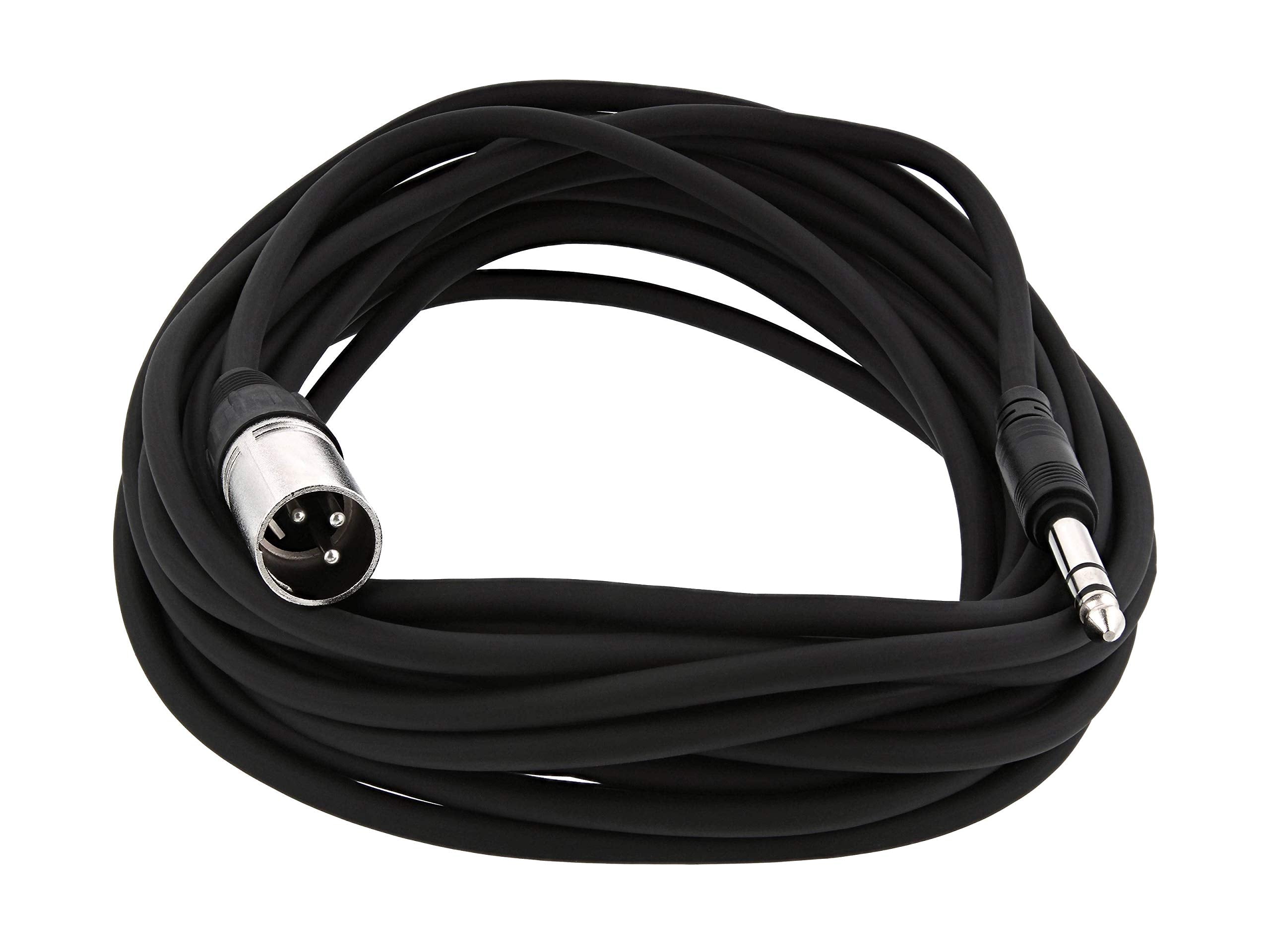 Xlr Microphone Cables (15 Feet, Xlr Male - 1/4 Stereo)