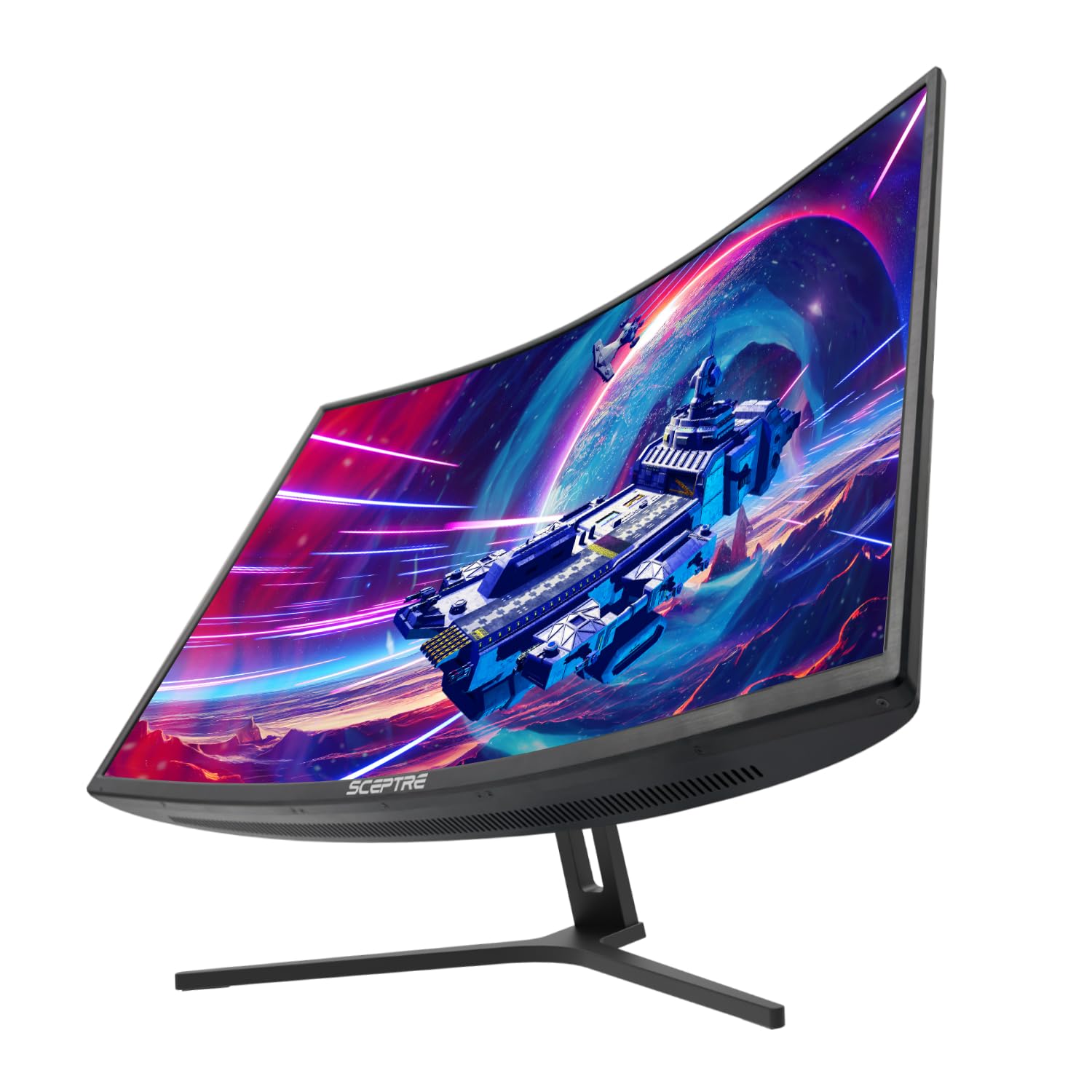 Sceptre 32-inch Curved Gaming Monitor Overdrive up to 240Hz DisplayPort 165Hz 144Hz HDMI AMD FreeSync Build-in Speakers, Machine