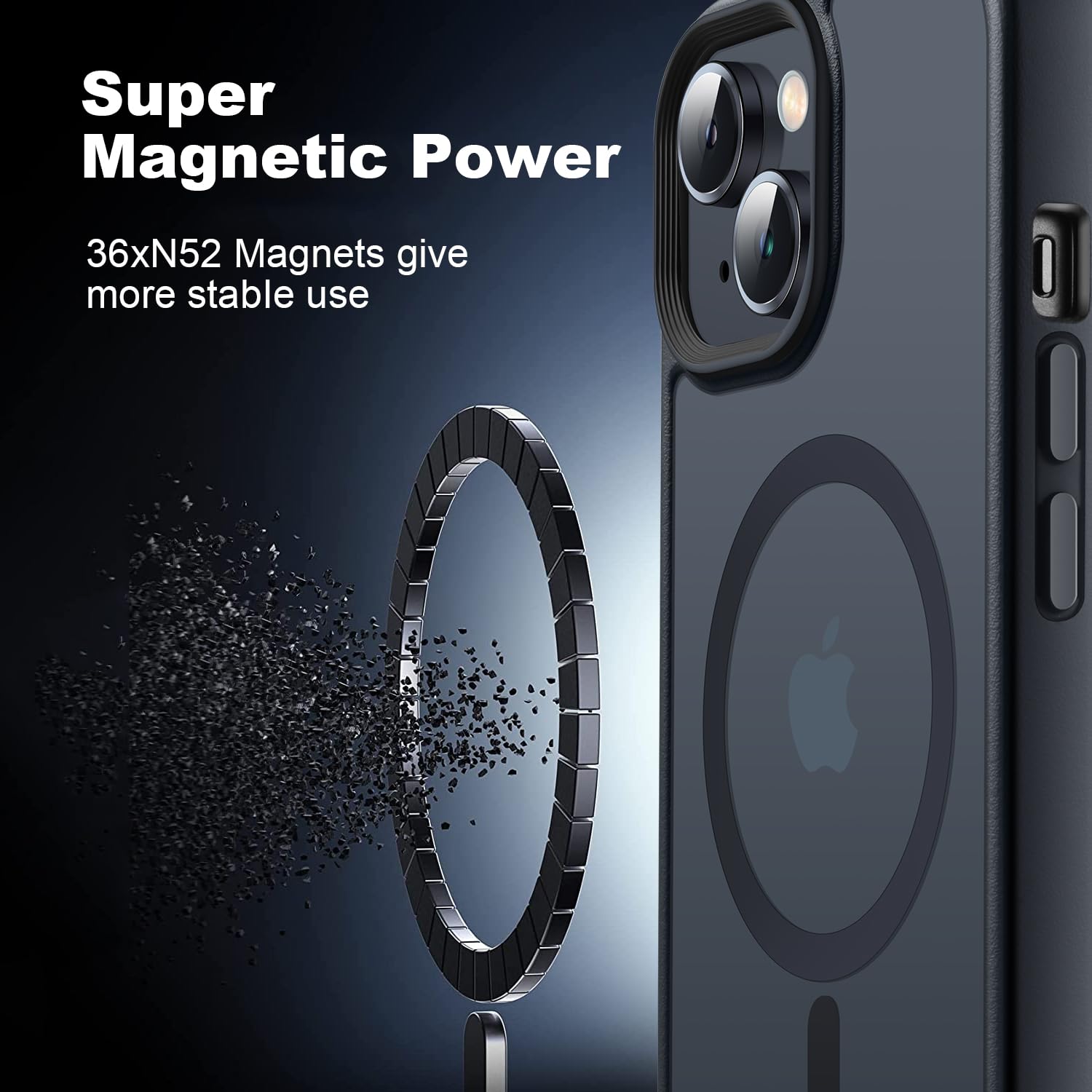Gyizho Fits Iphone 15 Phone Case [Compatible With Magsafe] [10Ft Drop Resistant] Matte Skin Feeling Back Cover For Iphone 15 Mag