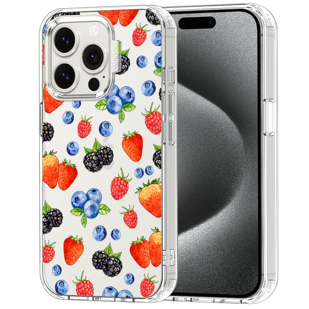 MOSNOVO for iPhone 15 Pro Case, Shockproof Military-Grade Protection 6.6ft Drop Tested, Clear Phone Case for iPhone 15 Pro, Wild