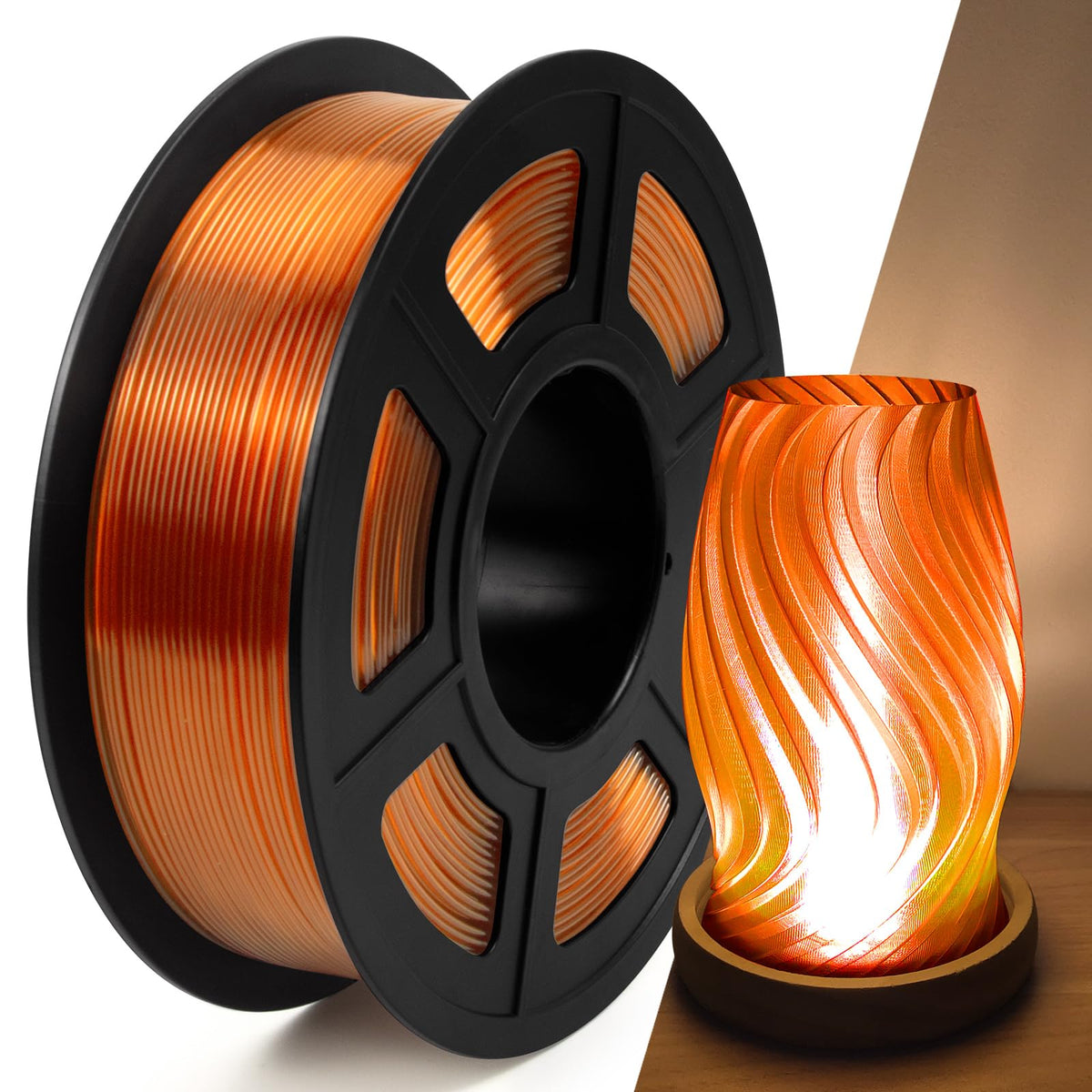 Iemai Clear Petg Filament 1.75Mm, Transparent Orange 3D Printer Filament, High Speed Petg Filament For 50 600Mm/S Fast Printing