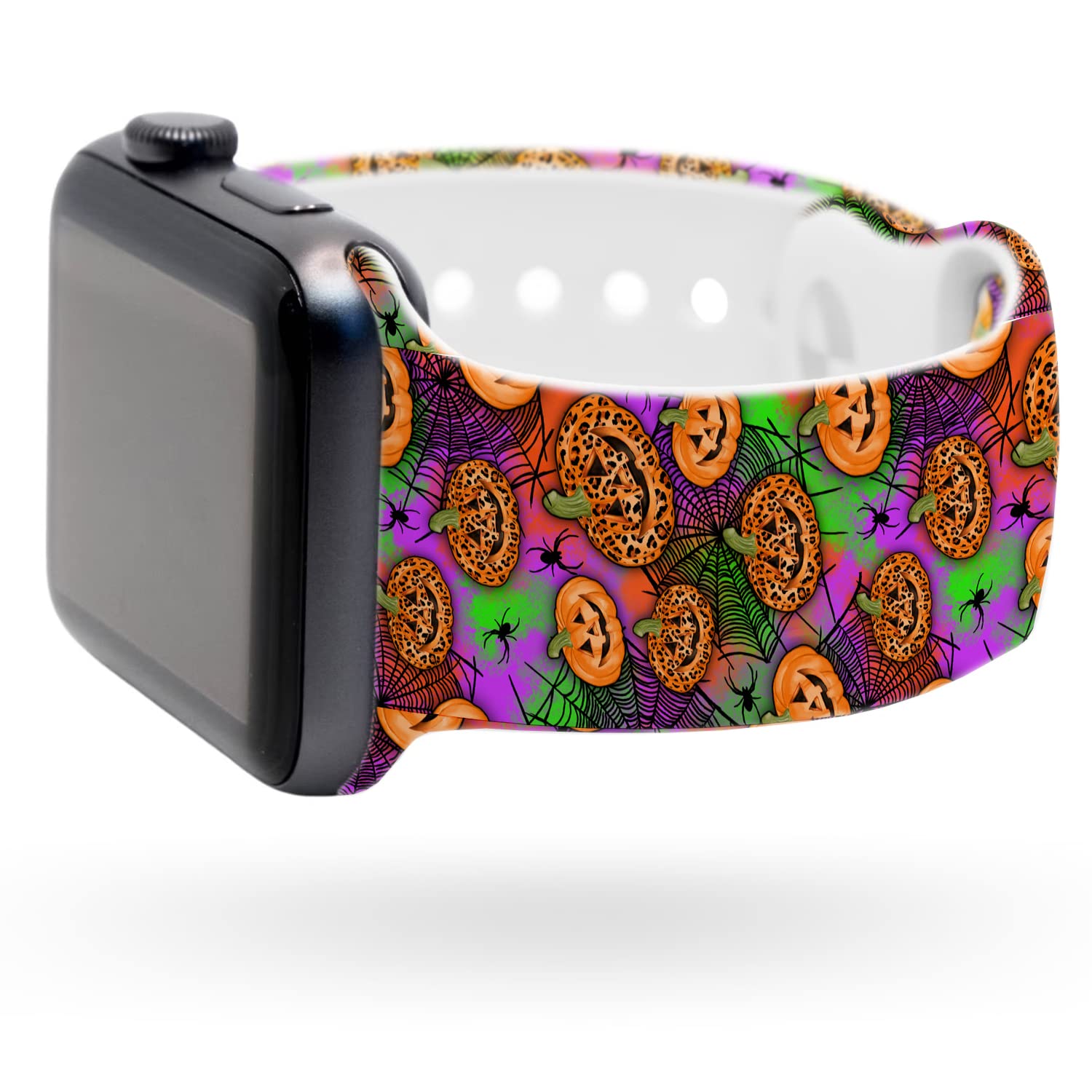 Lux Bands Halloween Pumpkin Watch Band   Printed Watch Band Compatible With Apple Watch Bands 38Mm 40Mm 41Mm 42Mm 44Mm 45Mm Sili