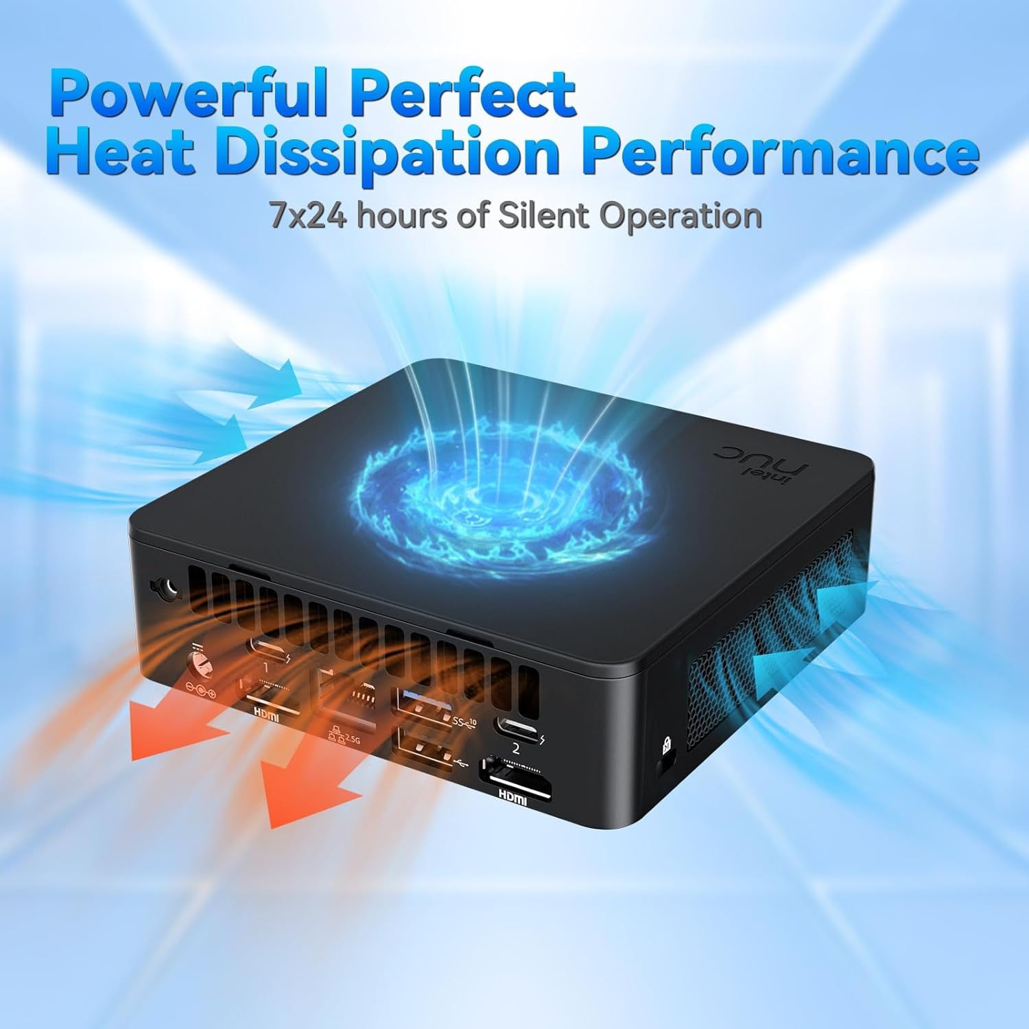 2025 Intel Nuc 13 Pro Slim Kit Mini Pc (Intel 6-Core I3-1315U, 16Gb Ram, 512Gb Ssd) Booksize Business Desktop, Support 4 X 4K Mo