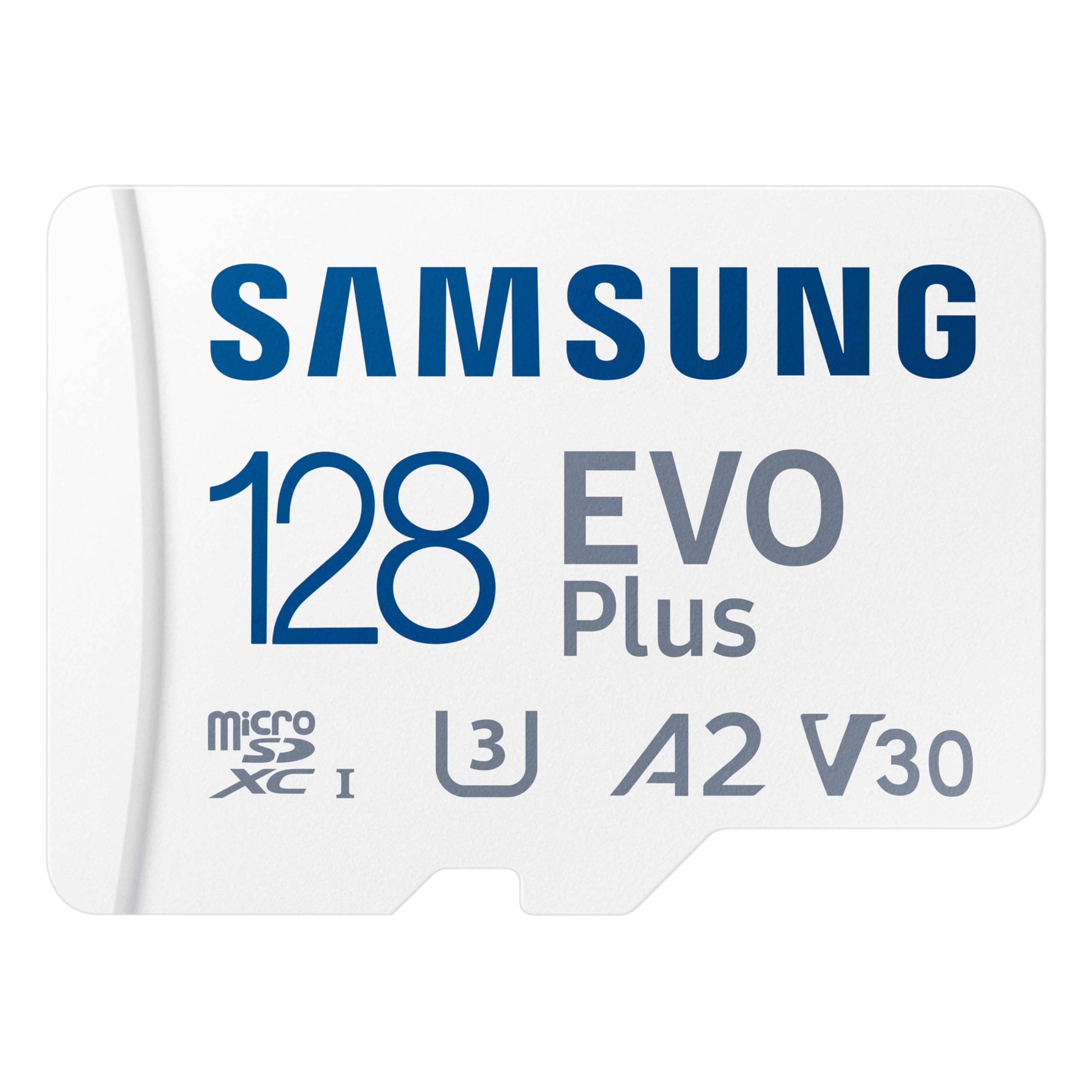 Samsung Evo Plus Microsd Memory Card + Adapter, 128Gb Microsdxc, Speeds Up To 160 Mb/S, Uhs I, C10, U3, V10, A3, Upgrade Storage