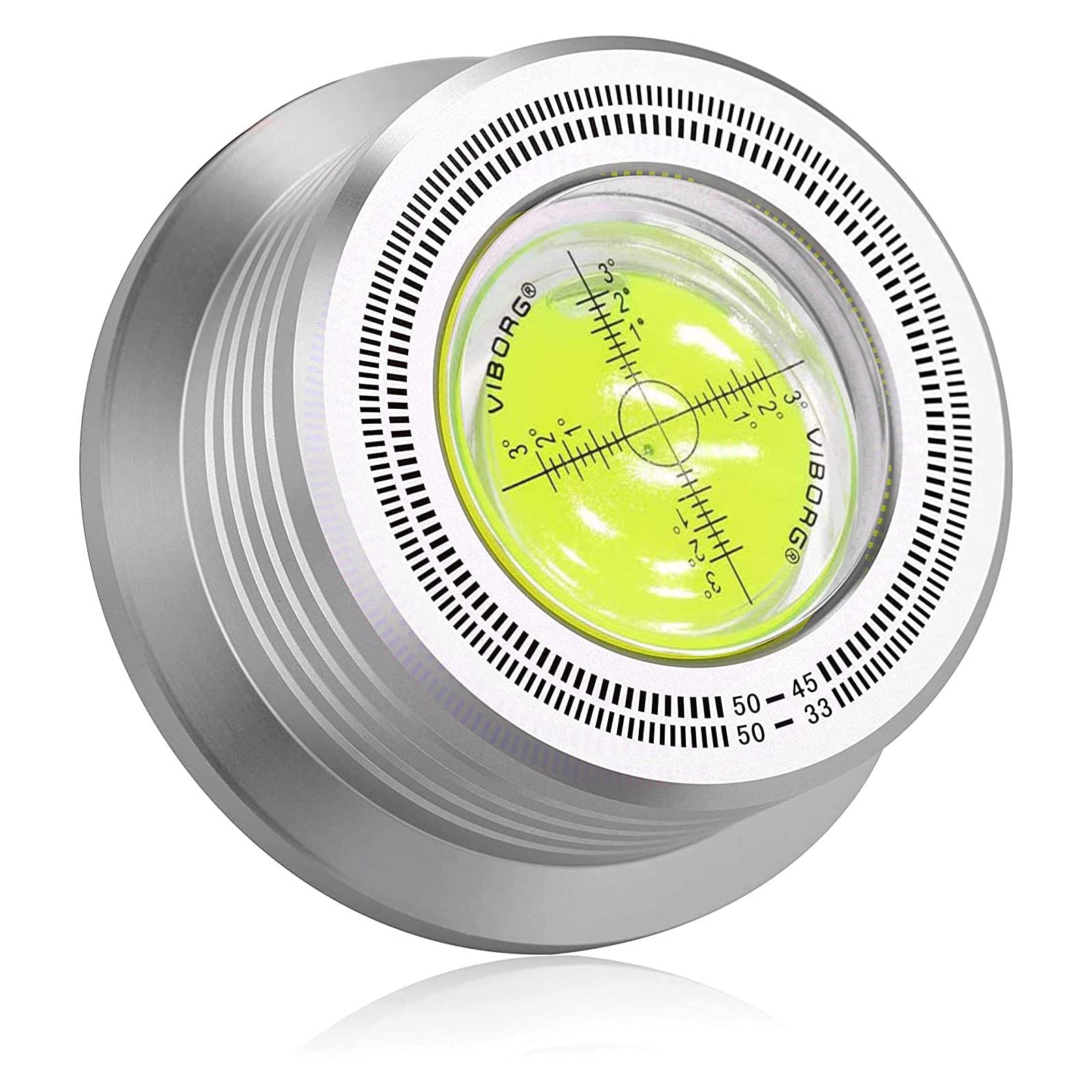 Viborg Lp528S Record Weight Stabilizer Turntable Level Strobe Making 3 In 1, 280G (9.9 Oz) Lp Vinyl Clamp With Bubble Leveling (