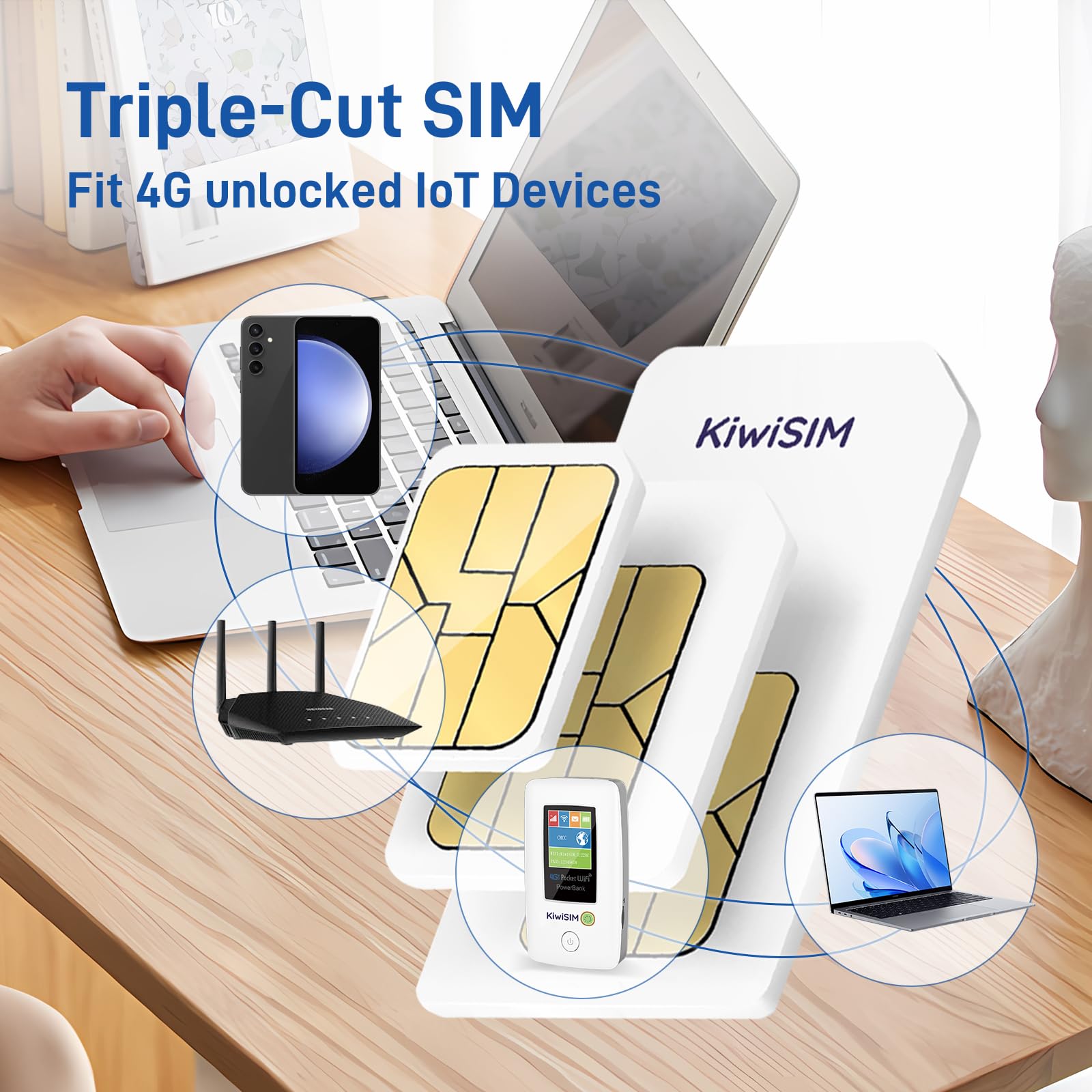 Prepaid Sim Card Usa | 4G Lte Data Sim Card With 30Gb 30Days | Support For At&T, T-Mobile And Verizon| Works With Unlocked Table