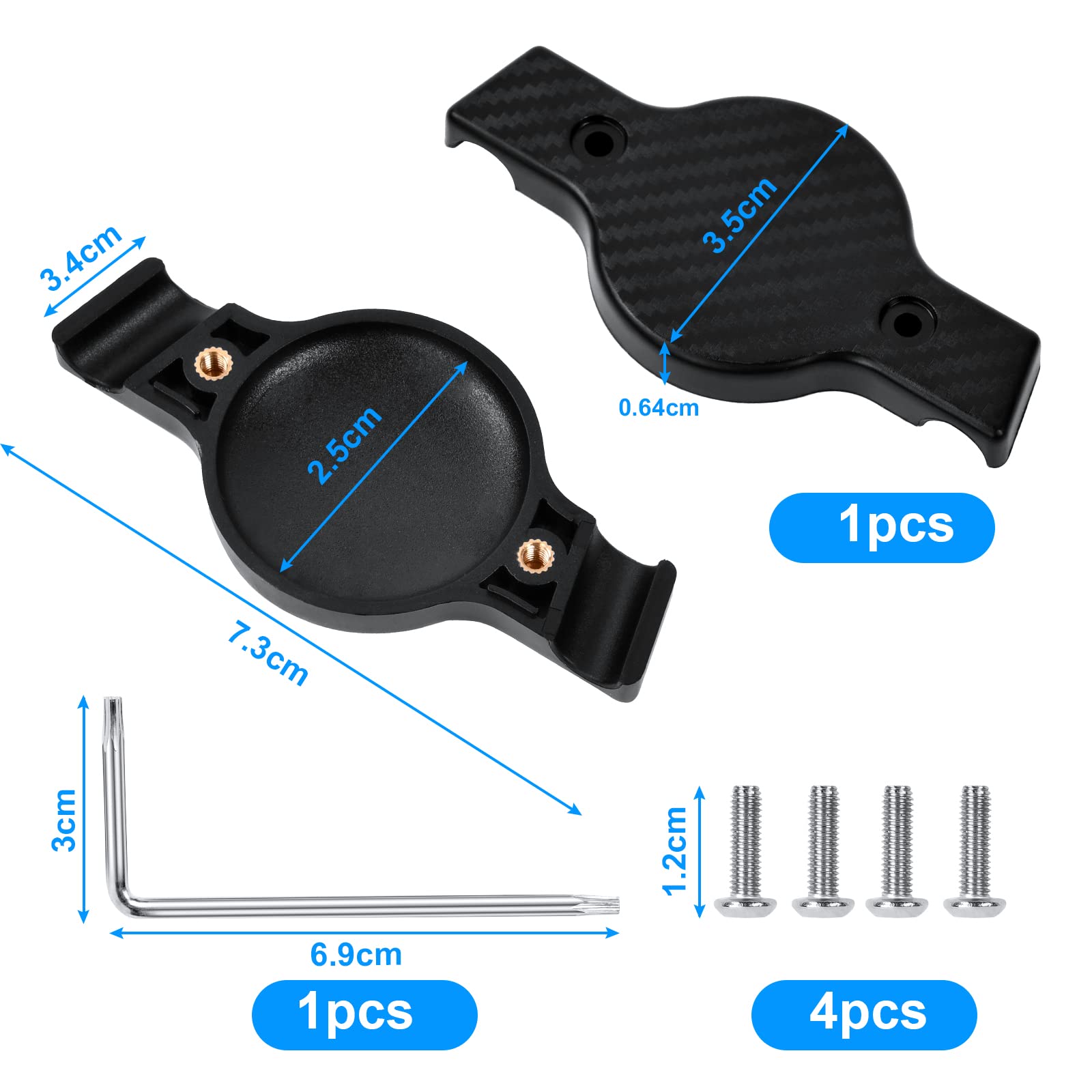 Ainiv Airtag Bicycle Mount, Airtag Bike Mount Holder, Water Resistant Anti Shake Bike Mount Holder, Hidden Under Seat Cases Prot