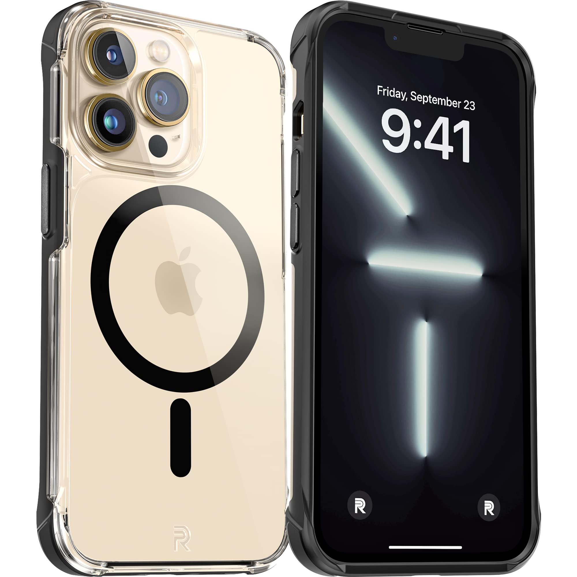 Rebel Clear Iphone 13 Pro Case [Crystal Series Gen 3] Magsafe Compatible, Non Yellowing Anti Scratch, Protective Shockproof Bump