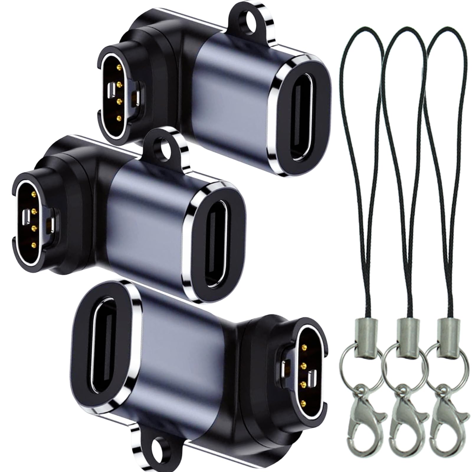 Sweguard Garmin Watch Charger Adapter Right Angle 3 Pack Type C Usb Cable Charging For Garmin Fenix 7 7S 7X 6S 6 6X 5S 5 5X,Fore