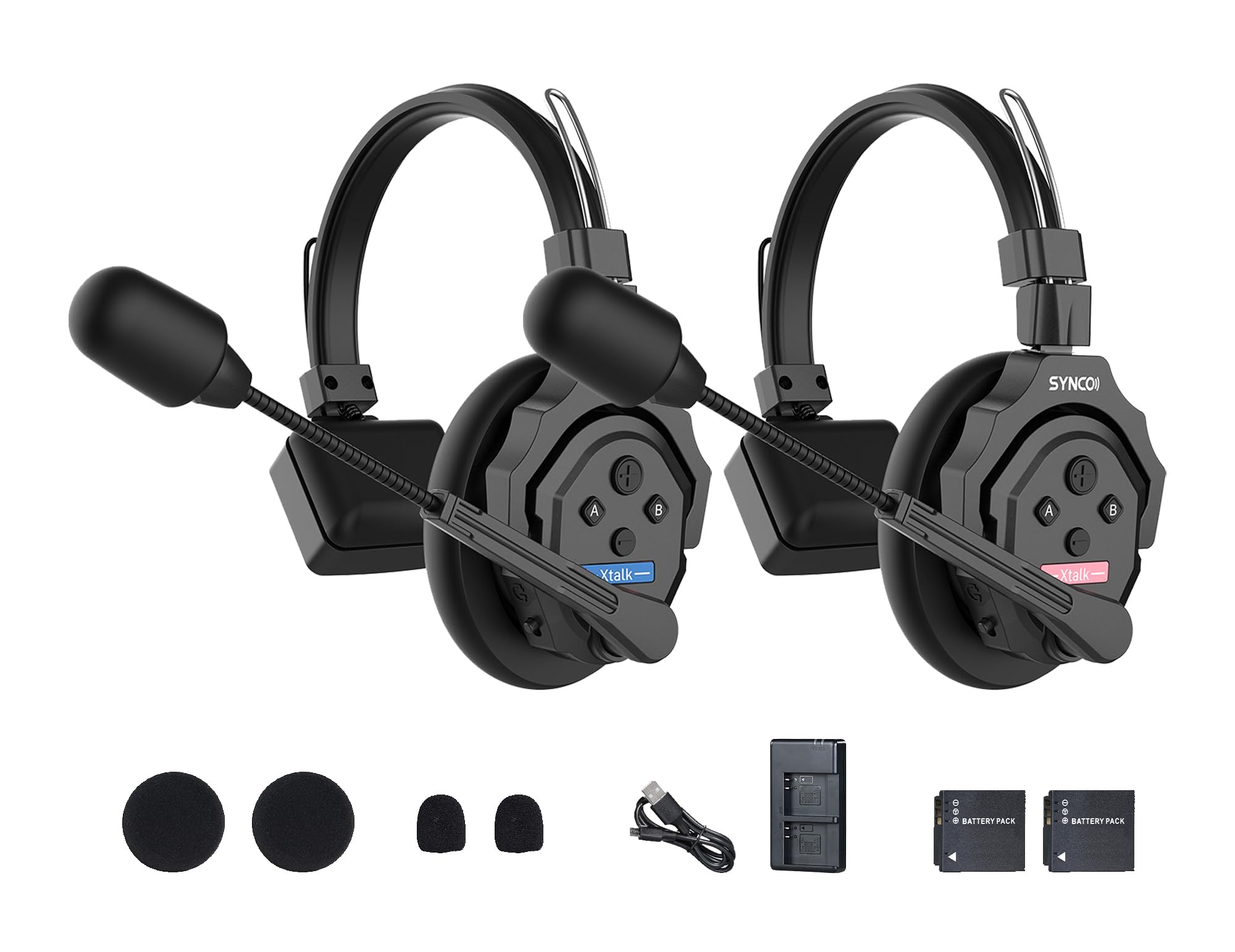 Synco Xtalk X2 2.4Ghz Wireless Headset With Microphone Intercom System Random Master Device Design For Movie Shoot Live Show Sta