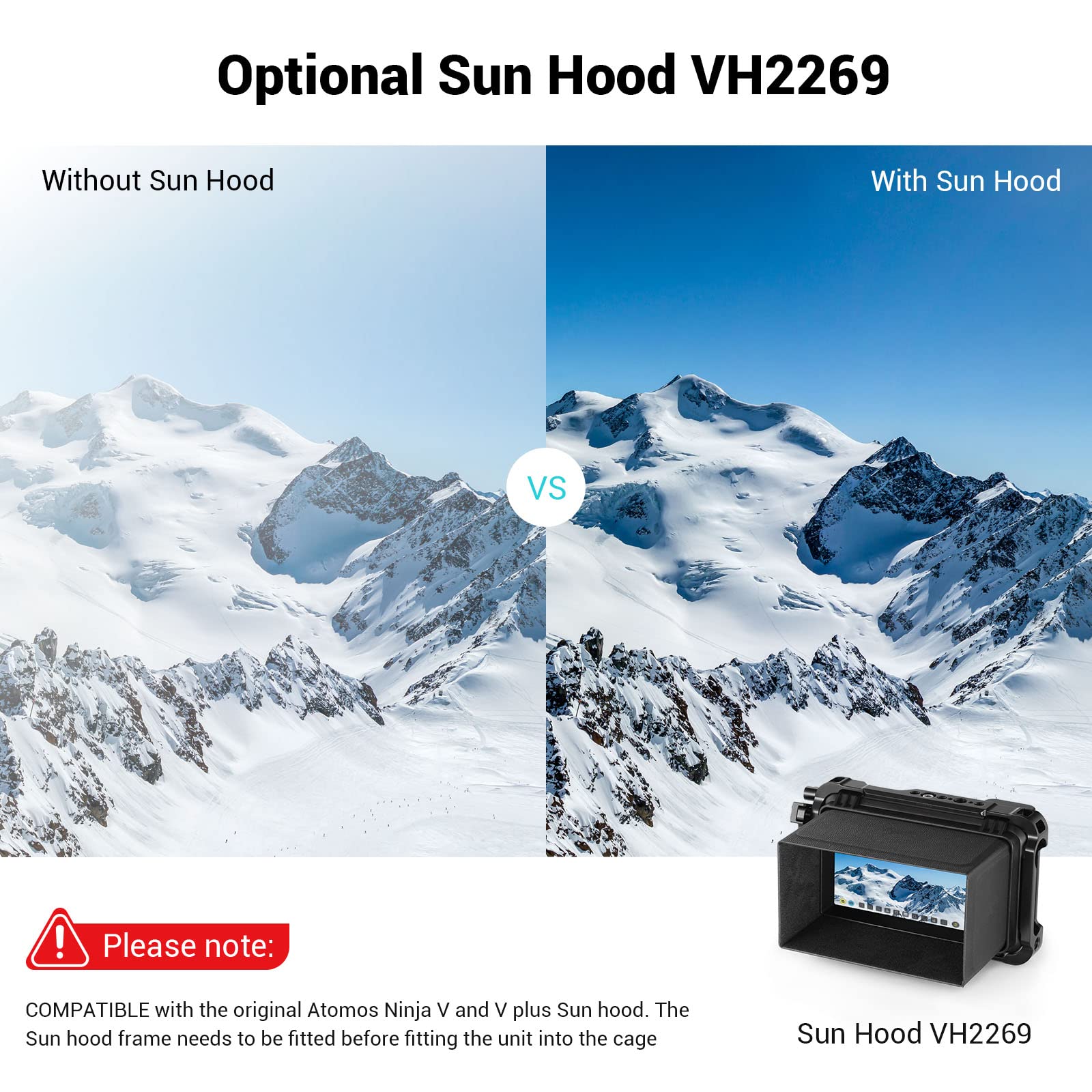 Smallrig Cage For Atomos Ninja Series,Built In Nato Rail And Cable Clamp Monitor Cage For Atomos Ninja V/Ninja V Plus/Ninja/Ninj