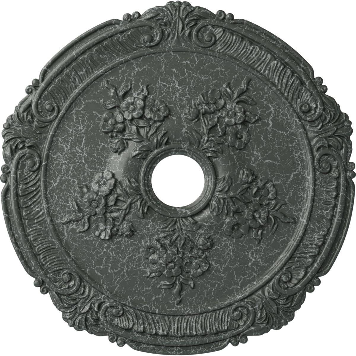 Ekena Millwork CM26ATAGC 26OD X 3 3/4ID X 1 1/2P Attica With Rose Ceiling Medallion Fits Canopies Up To 4 1/2, Athenian Green Cr