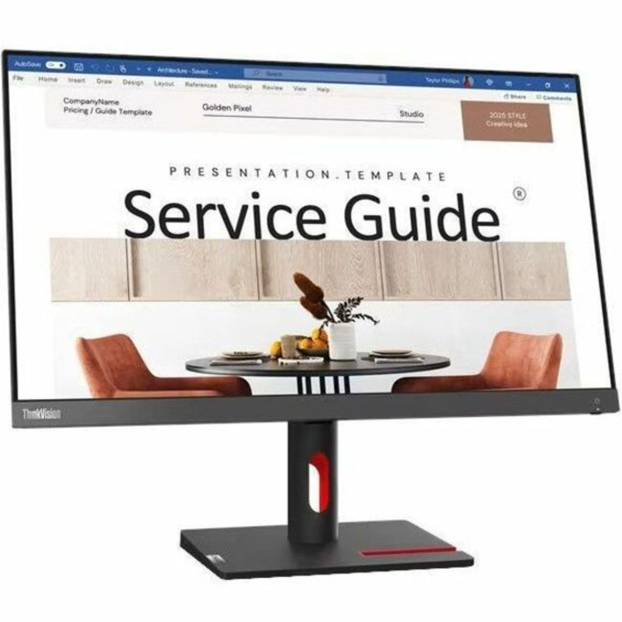 Lenovo ThinkVision S24i-30 24 Class Full HD LED Monitor - 16:9 - Raven Black