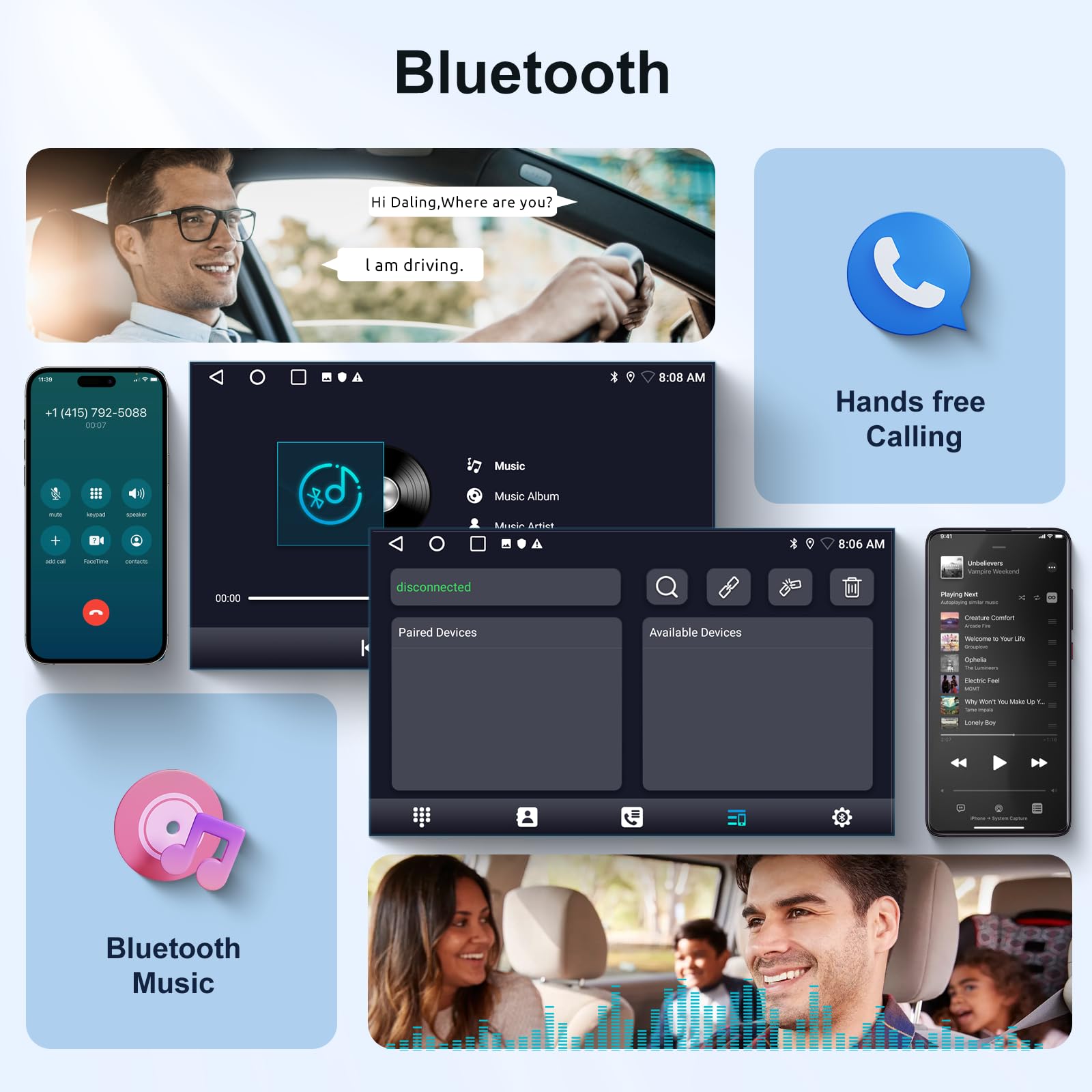 2G+32G Car Stereo For Honda Civic 2006 2007 2008 2009 2010 2011 With Wireless Carplay Android Auto, 10.1' Touchscreen Android Car Radio Support Bluetooth Wifi Gps Usb Mirror Link Backup Camera