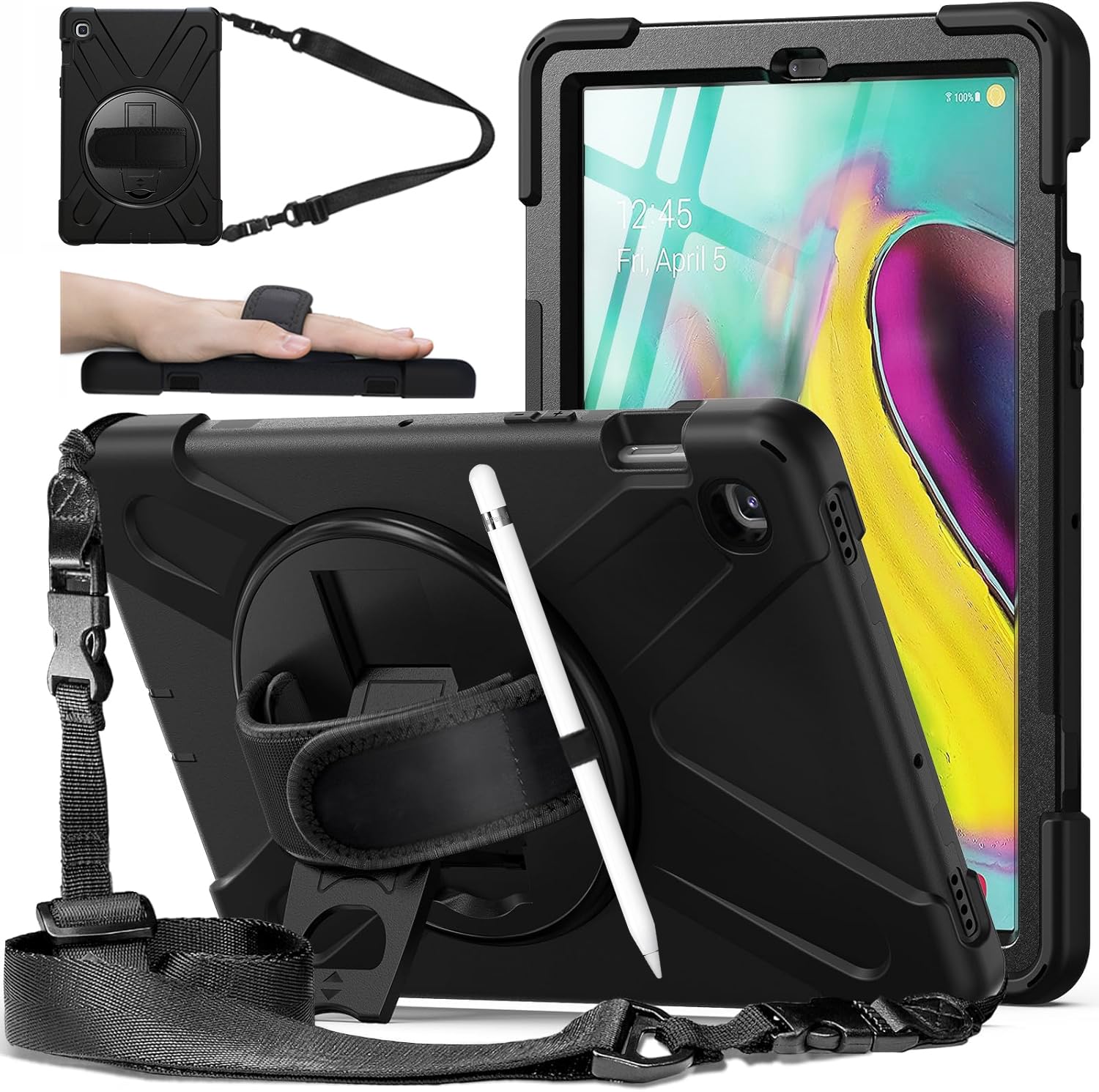 DreamerX for Samsung Galaxy Tab S5e Case 10.5 inch 2019 SM-T720/T725/T727, Shockproof Kids Drop Protective Cover w/ 360 Rotating