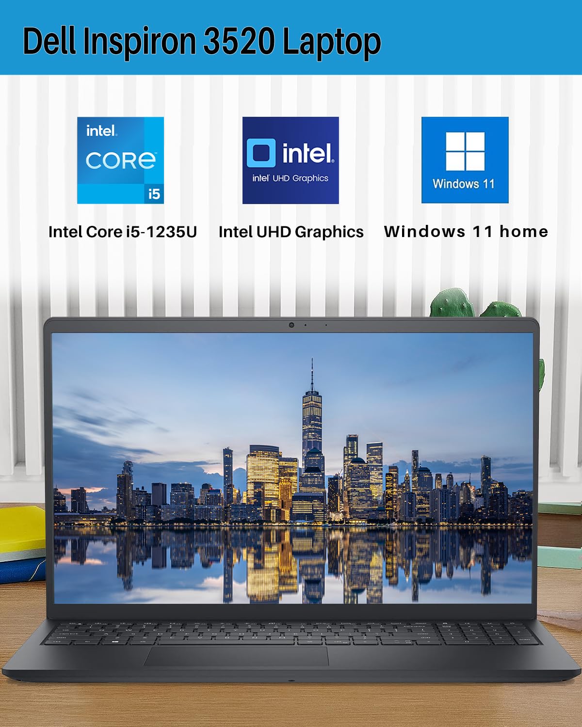 Dell Inspiron 15 3520 Laptop 2024 Newest, 15.6'' Fhd 120Hz Display, 32Gb Ram, 1Tb Ssd, Business Laptop Computer, Intel Core I5 1