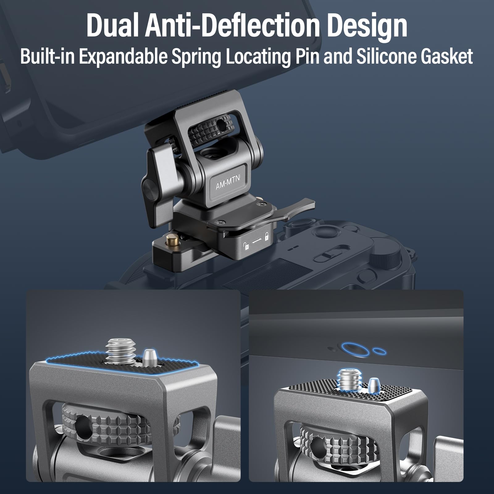 Sirui Camera Monitor Holder With Nato System Mount, 360� Swivel And 180� Tilt Field Monitor Mount For 5� And 7� Monitor, Nato Rail Included, Am Mtn