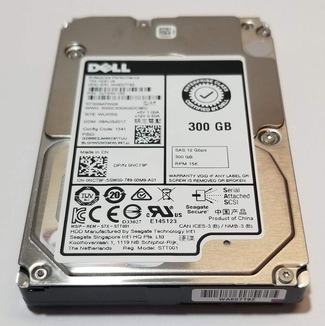 Seagate 300GB HDD 15K RPM 2.5' 12Gb/s SAS Hard Disk Drive Model: ST300MP0026 DP/N: NCT9F