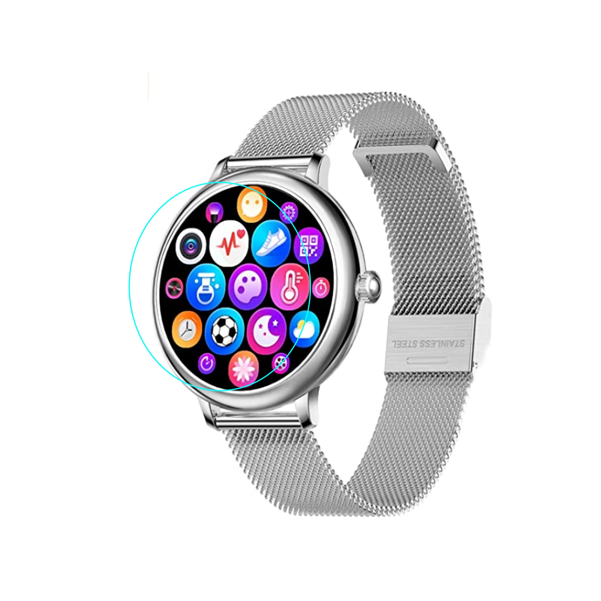 Raewstco Smart Watch Screen Protector For 1.08Inch Efolen Smart Watch Screen Protector Tempered Glass