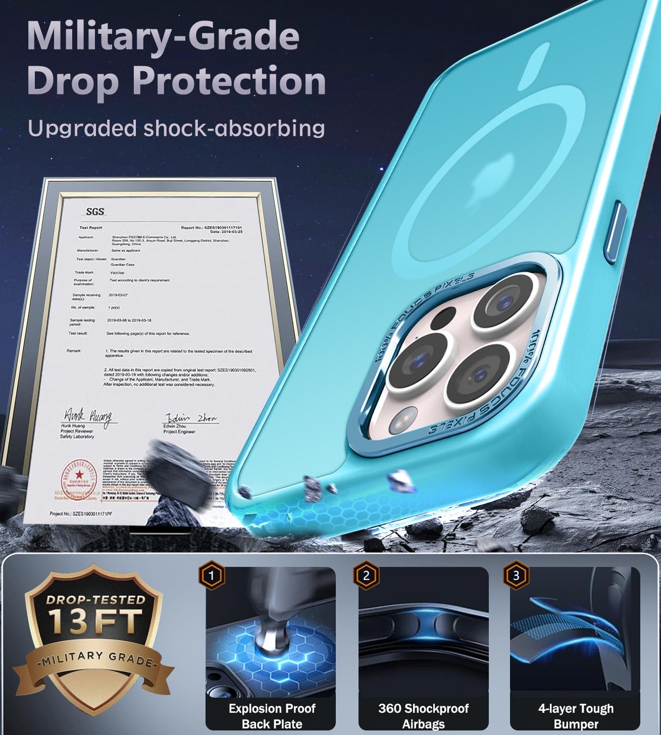 Newfuture Upgraded Magnetic For Iphone 15 Pro Max Case [Compatible With Magsafe] [Mil Grade Protection], Pocket Friendly, Slim T