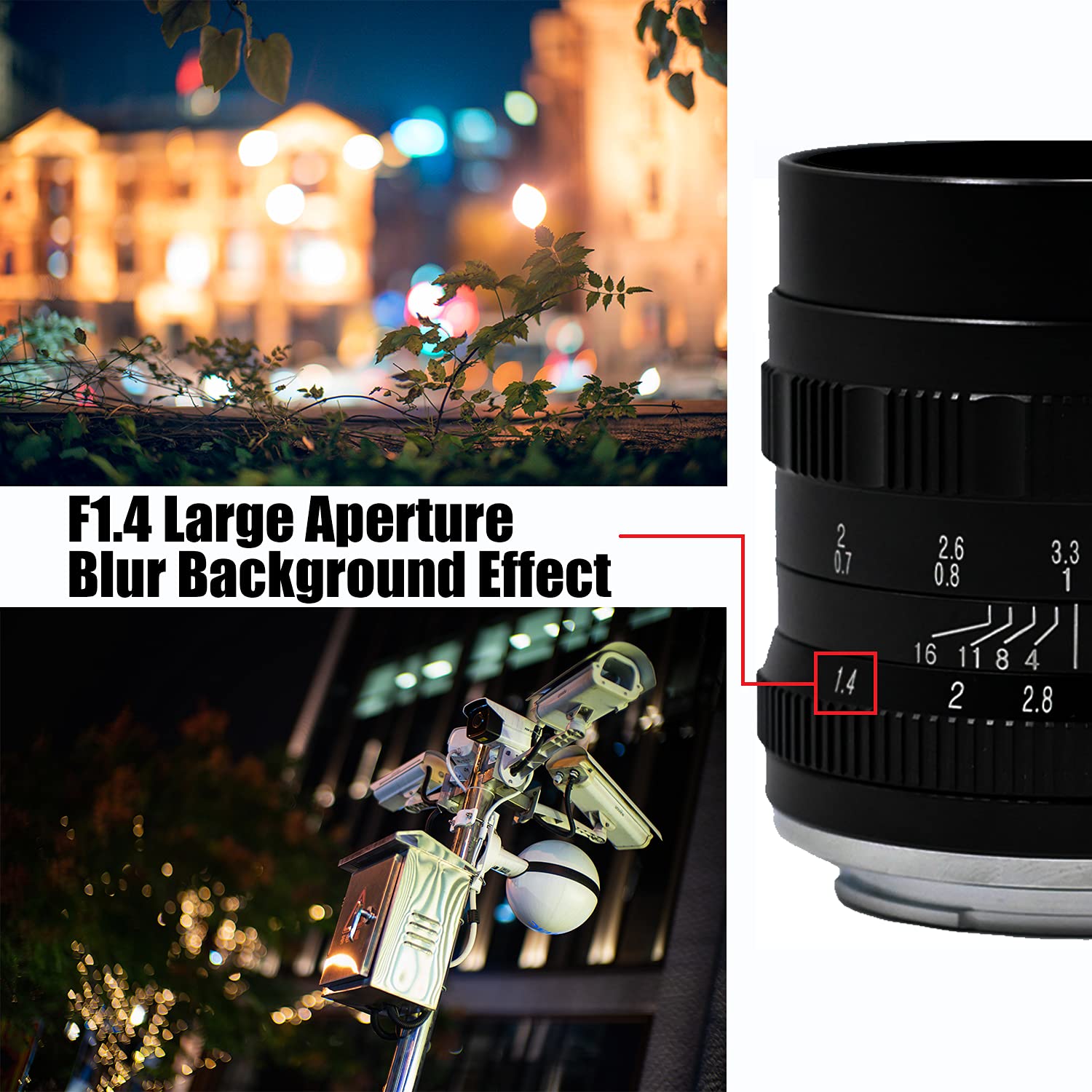 Brightin Star 50Mm F1.4 Manual Focus Prime Lens For Fujifilm Xf Mount Mirrorless Cameras   Aps C Mf Large Aperture Standard Fixe