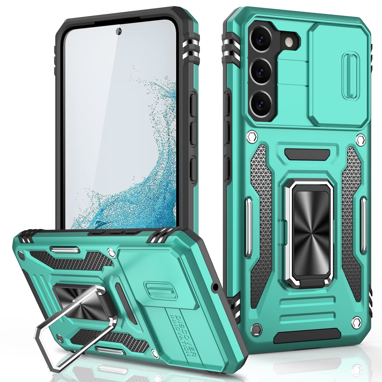 Lumarke Galaxy S22 Plus Case With Camera Cover,Samsung S22 Plus Cover Pass 16Ft Drop Test Military Grade Heavy Duty Protective P