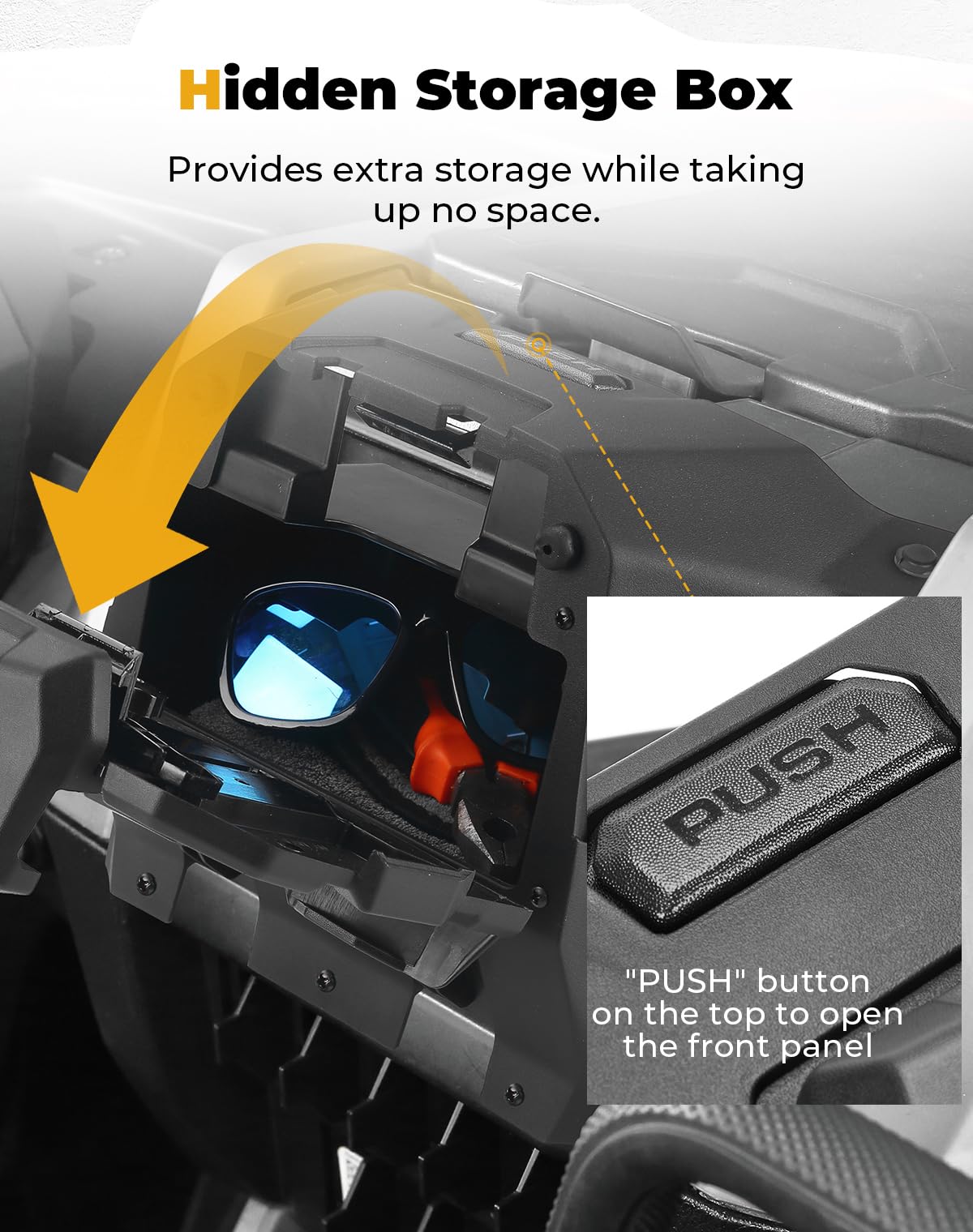 Kemimoto Pro Xp Electronic Device Mounts With Storage Box, Utv Electronic Device Holder Gps Mount Phone Tablet Mount Compatible