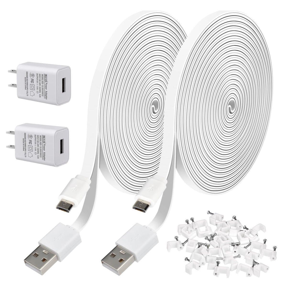 30Ft/9M Power Extension Cable For Wyze Cam V3,Wyzecam Outdoor,Wyze Cam Pan,Arlo Pro 2/Essential,Eufy,Kasa,Yi,Blink Camera,Nestca