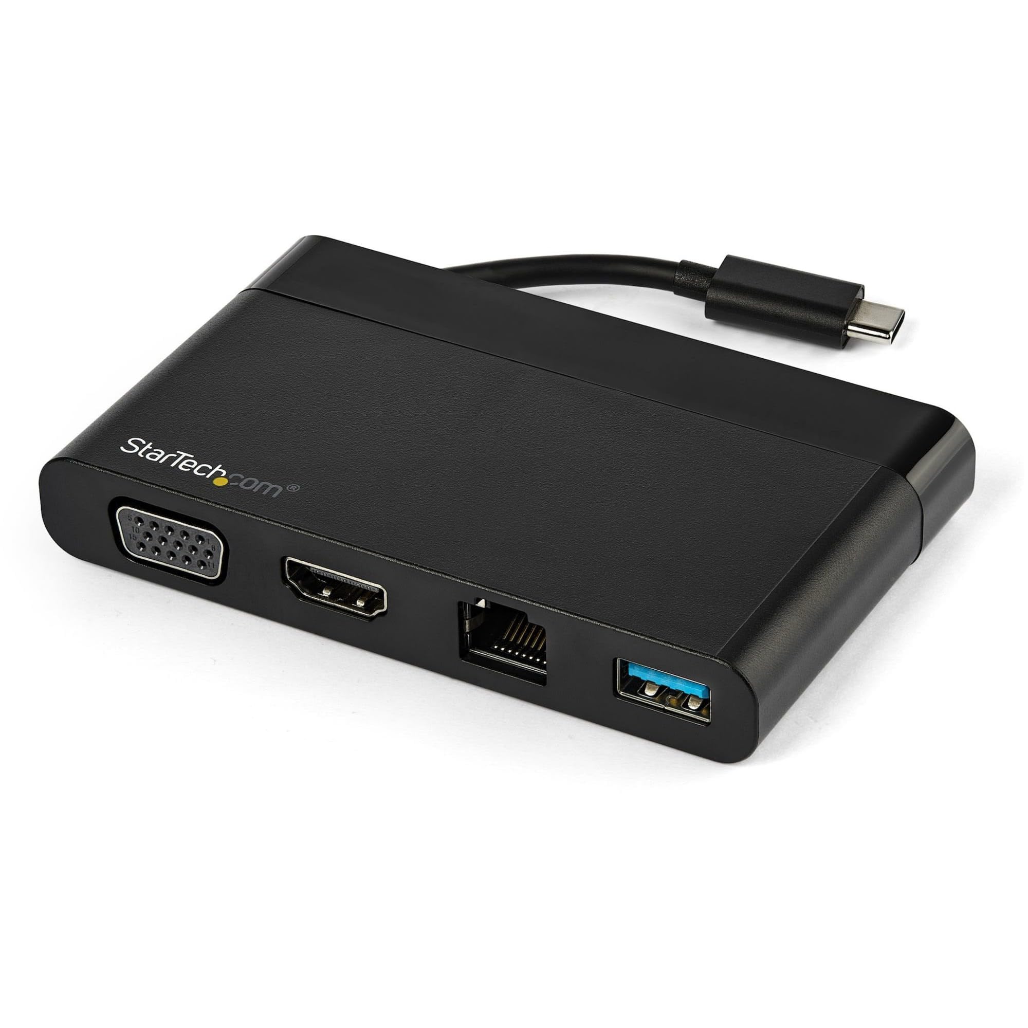 StarTech.com USB C Multiport Adapter with HDMI, VGA, Gigabit Ethernet & USB 3.0 - USB C to 4K HDMI or 1080p VGA Display Mini Doc