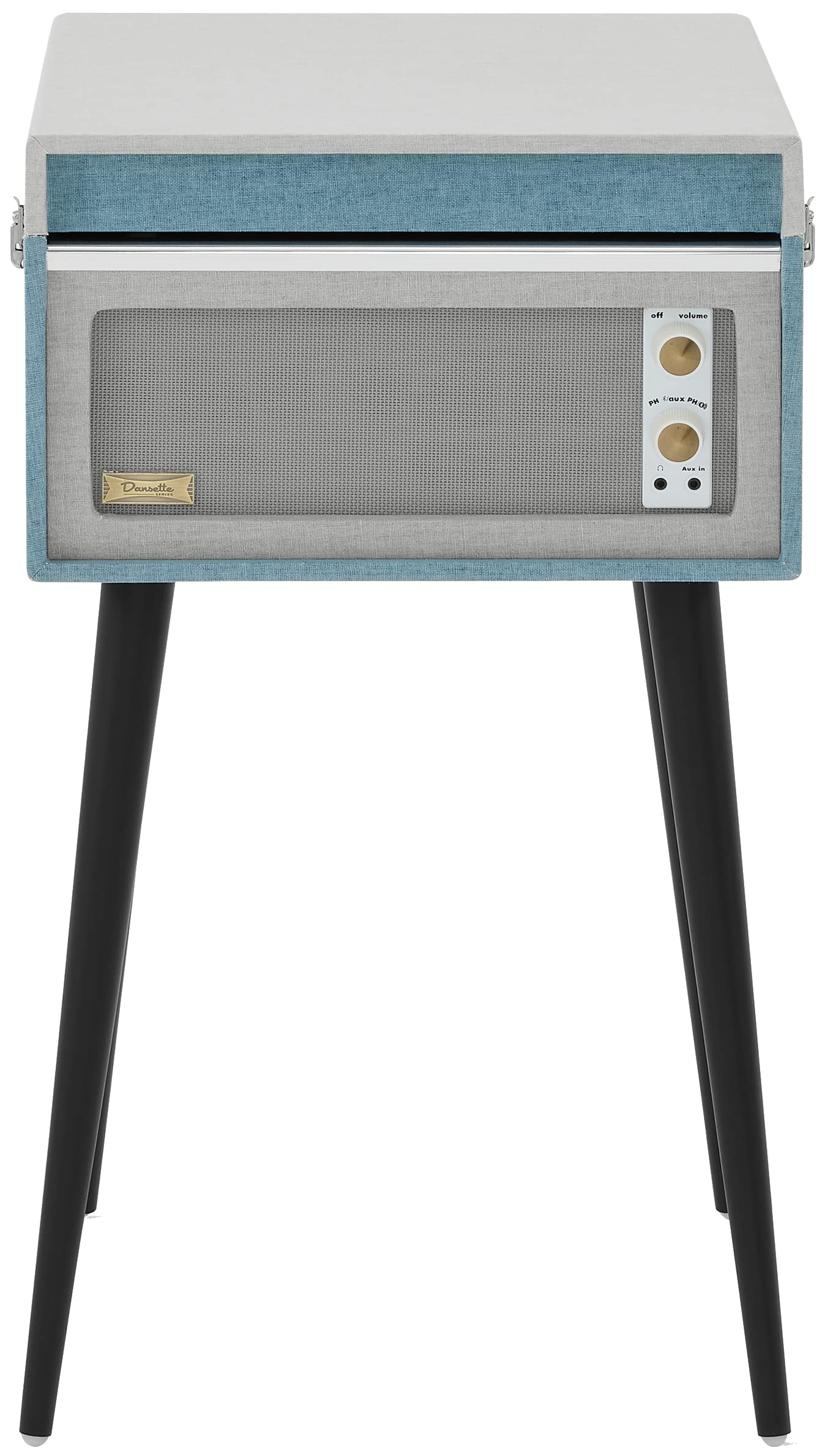 Crosley Cr6233E-Tn Dansette Bermuda Bluetooth In/Out Portable Vinyl Record Player Turntable With Aux-In, Tourmaline