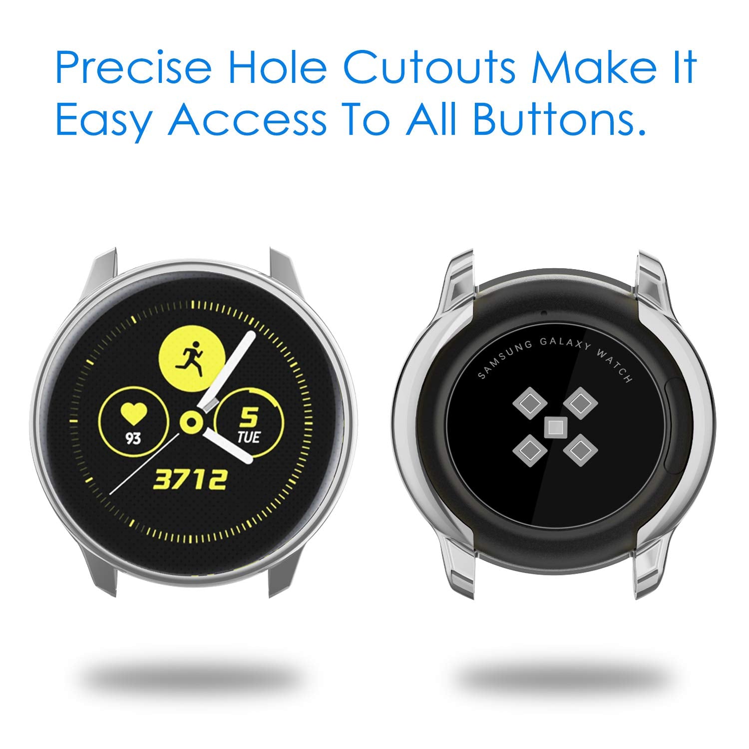 3 Pack   Fintie Case Compatible With Samsung Galaxy Watch Active 40Mm (Not Fit For Active 2), Premium Soft Tpu Screen Protector